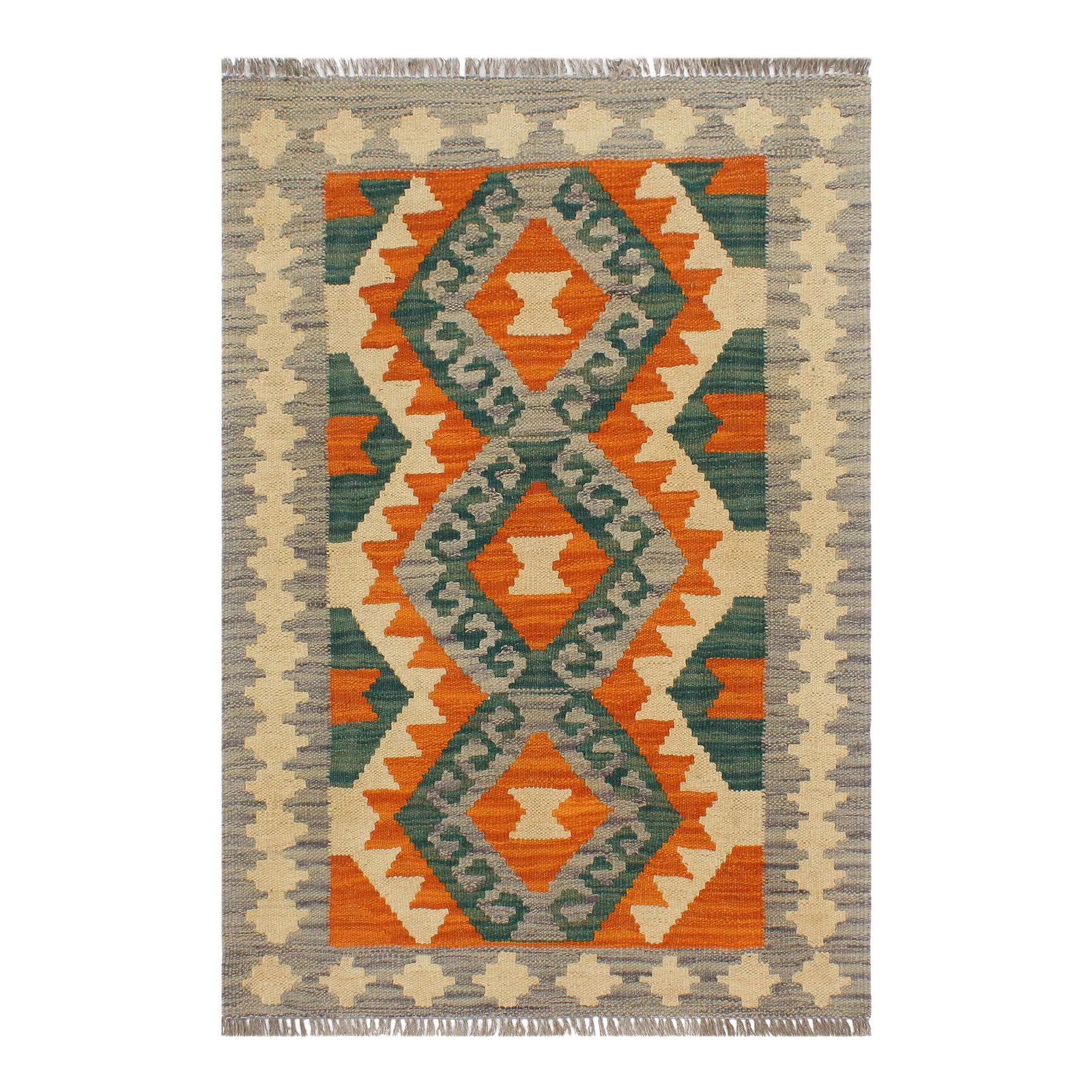1990s Tribal Kilim Rust Purple Wool Rug - 2'2" X 3'0": Add a touch of elegance to your home with this casual chic hand woven Tribal Kilim wool rug. Constructed on a loom by Nomad Turkman people with hand-spun wool and 100% Natural Vegetable dyes these