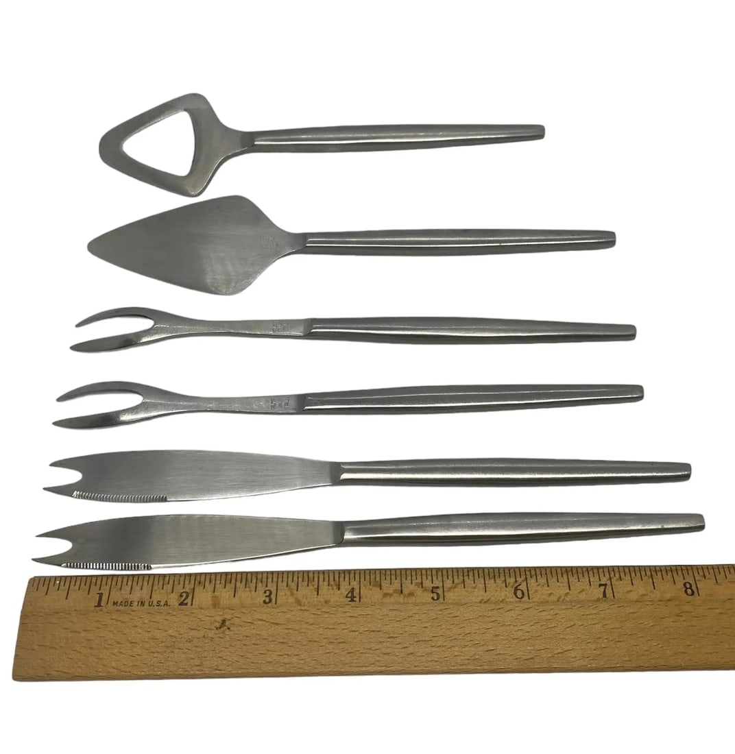 1960's Mid-Century Modern Kalmar Italy 6 Piece Stainless Bar Set - 10