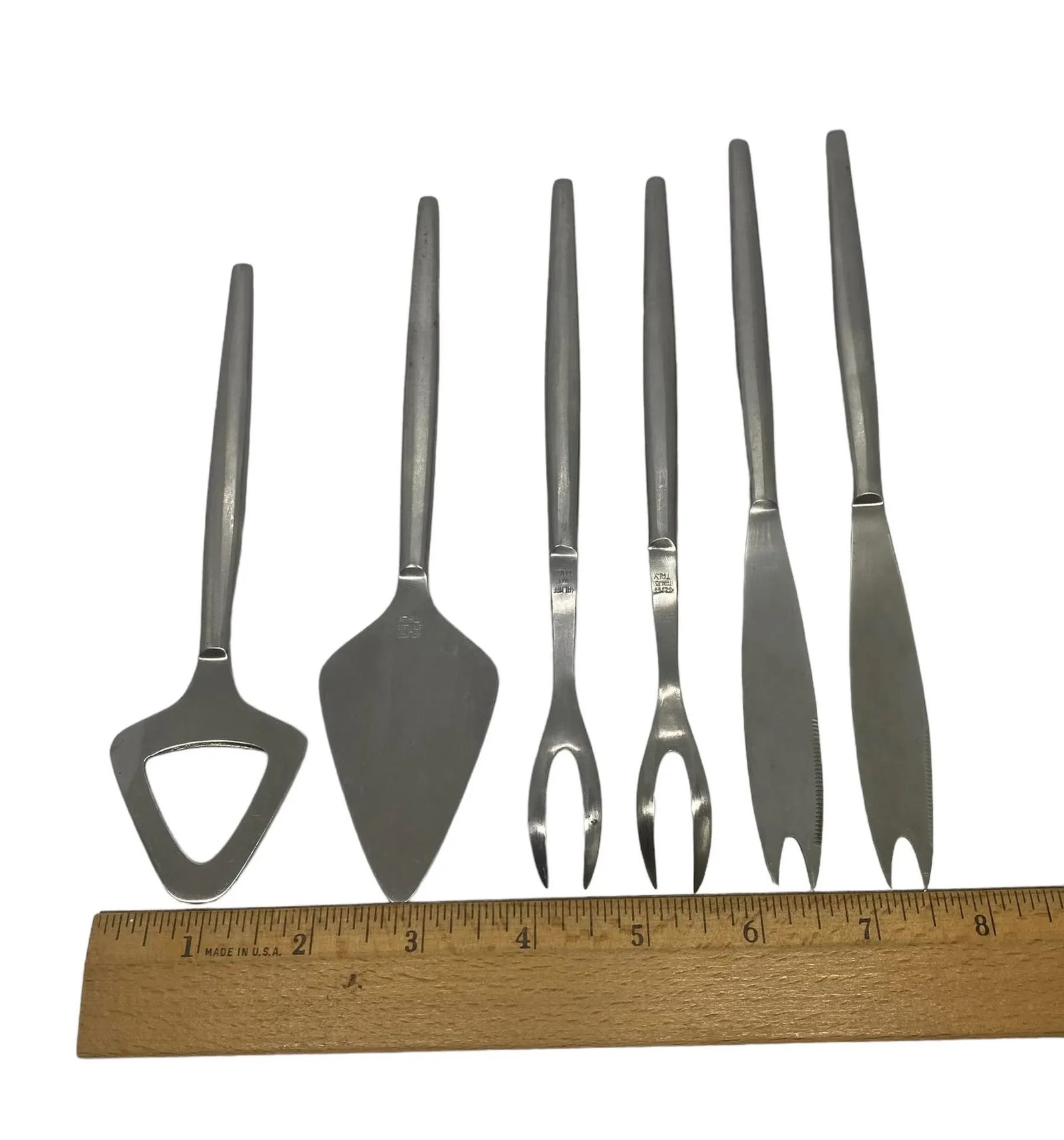 1960's Mid-Century Modern Kalmar Italy 6 Piece Stainless Bar Set - 11
