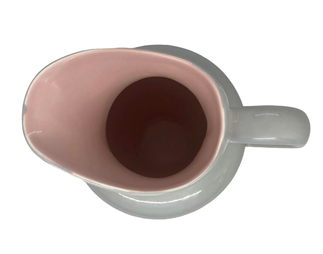 Early 20th Century S. Fielding & Co. English Art Deco Style Crown Devon Gray & Pink Pitcher Pattern - 8