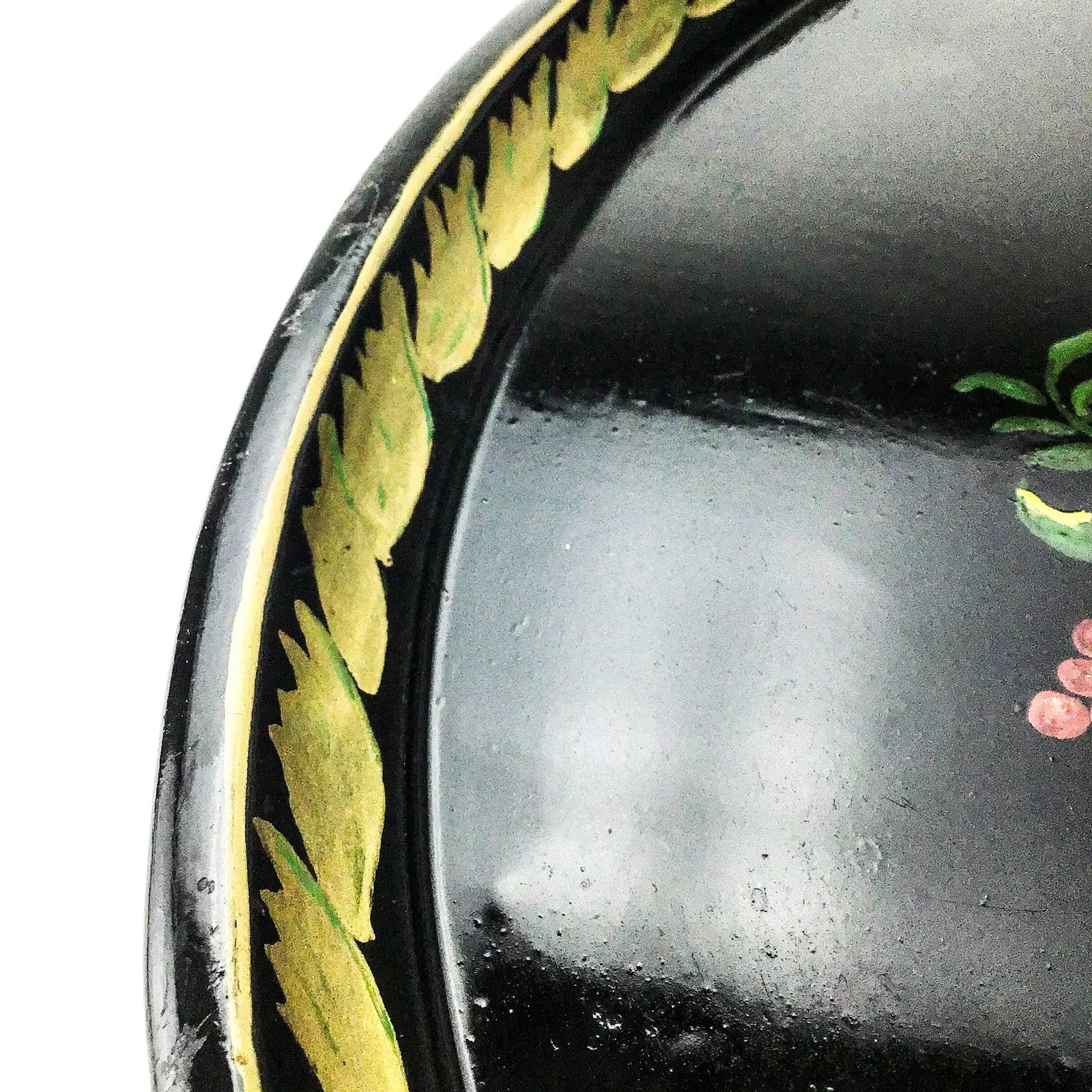 Large Hand Painted Metal Toleware Serving Tray - 8