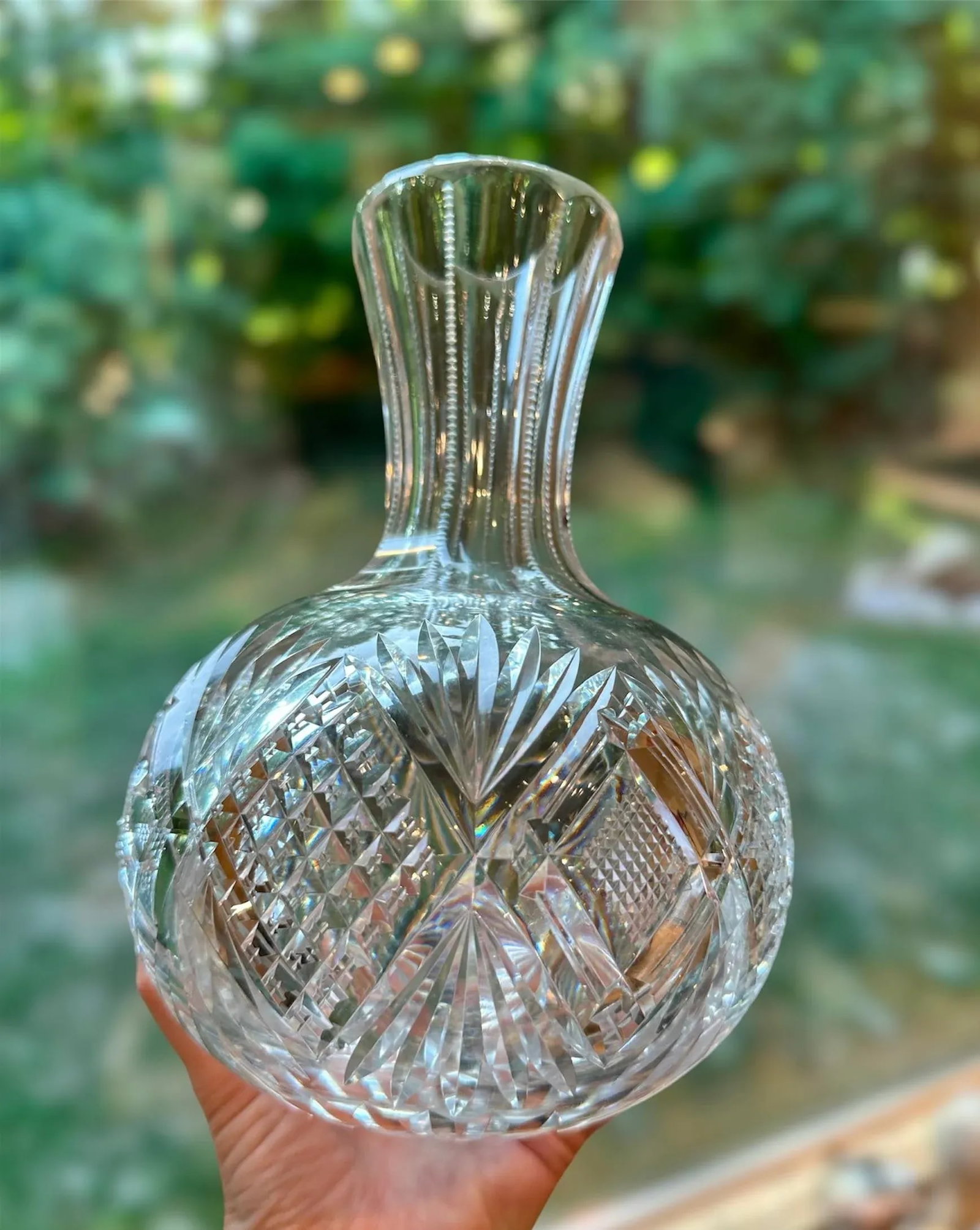 Antique American Brilliant Period Cut Crystal Carafe and Tumblers Set- 3 Pieces - 9