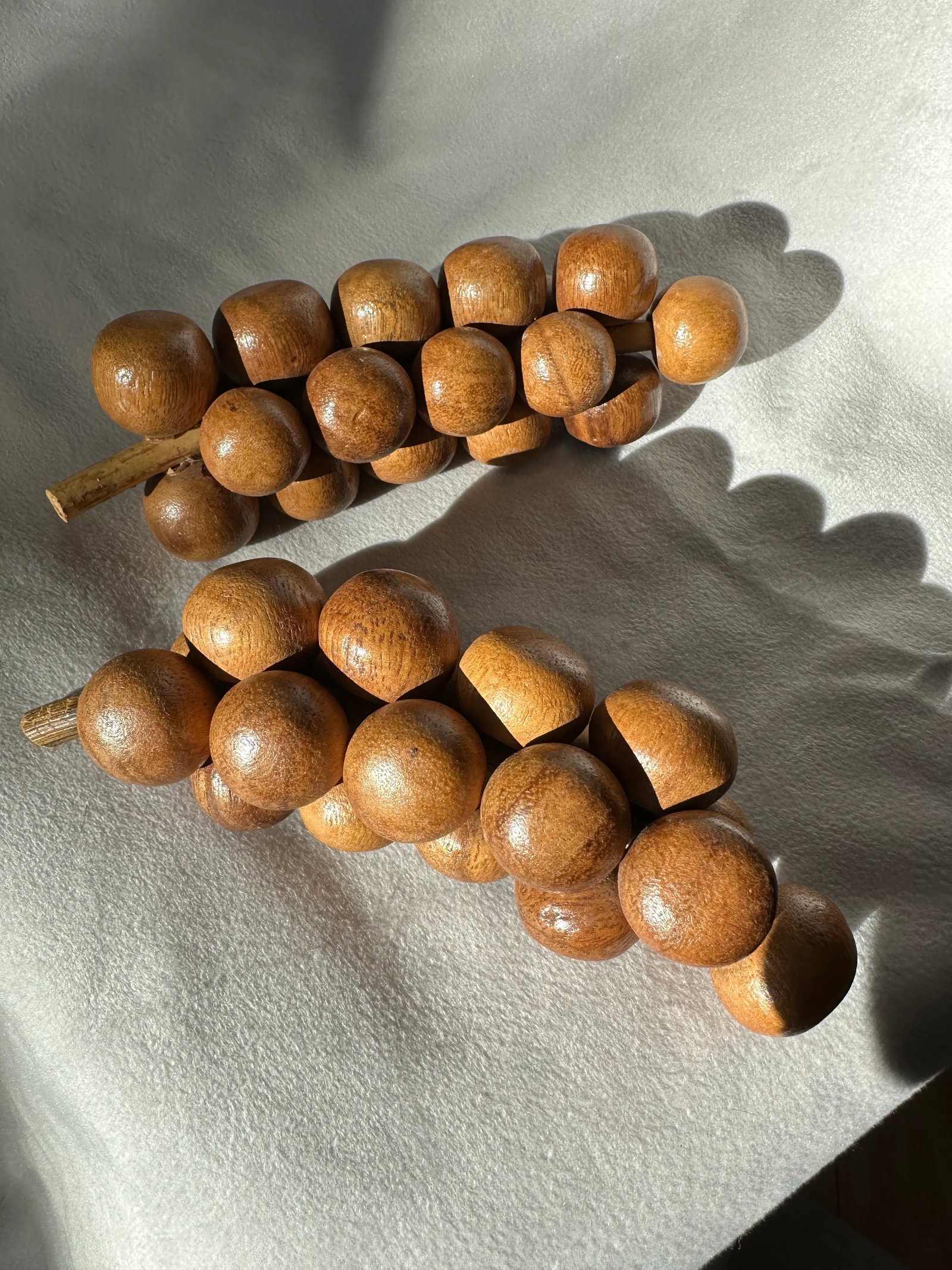Mid Century Modern Wood Carved Fruit- Set of 9 - 3