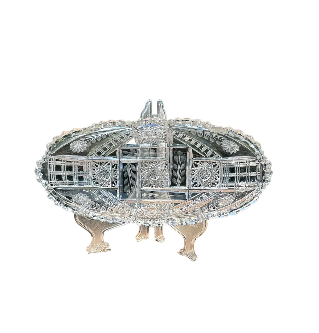 Early 20th Century American Brilliant Period Cut Crystal Celery Boat - 10