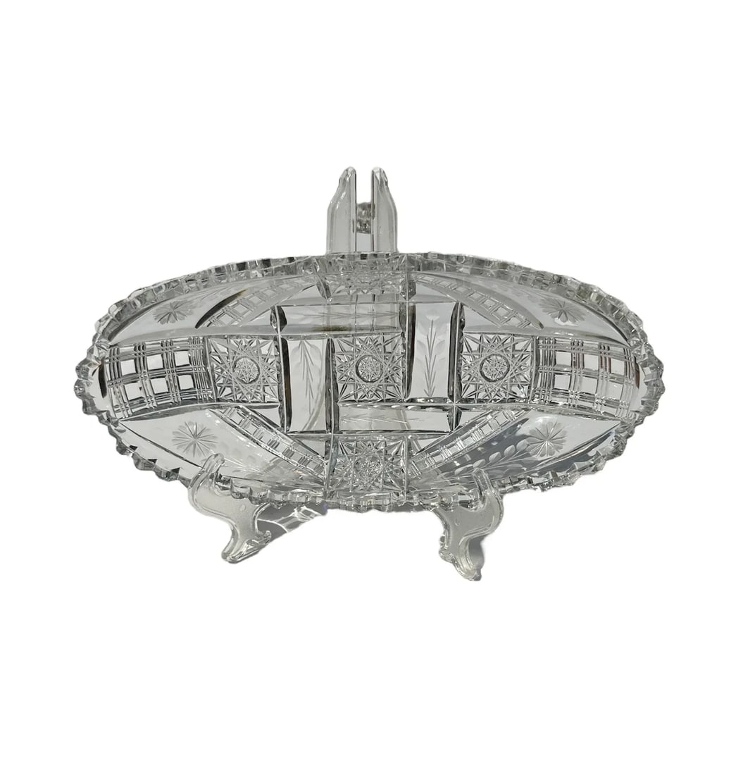 Early 20th Century American Brilliant Period Cut Crystal Celery Boat - 11