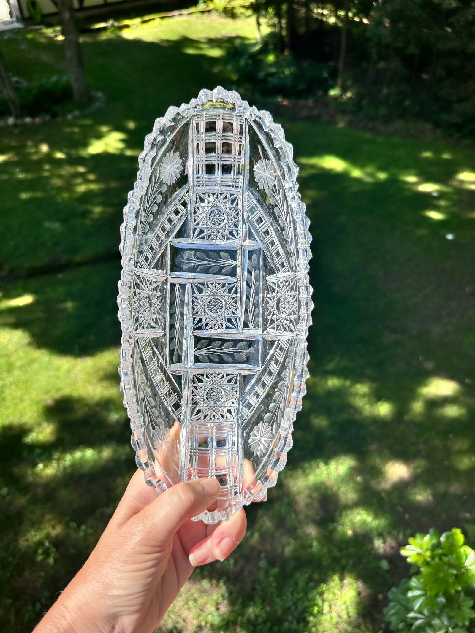 Early 20th Century American Brilliant Period Cut Crystal Celery Boat - 6
