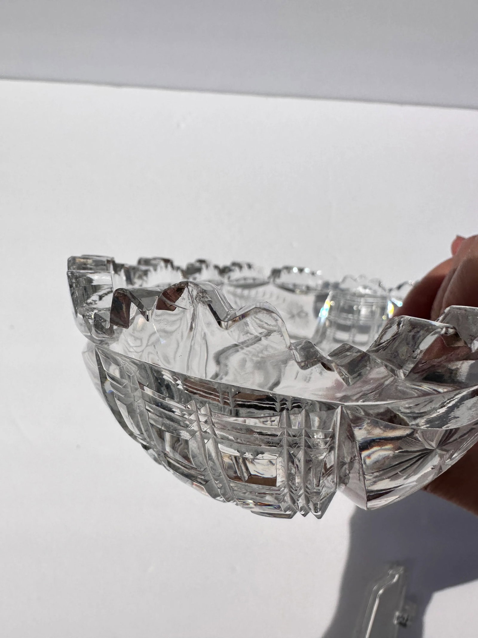 Early 20th Century American Brilliant Period Cut Crystal Celery Boat - 7