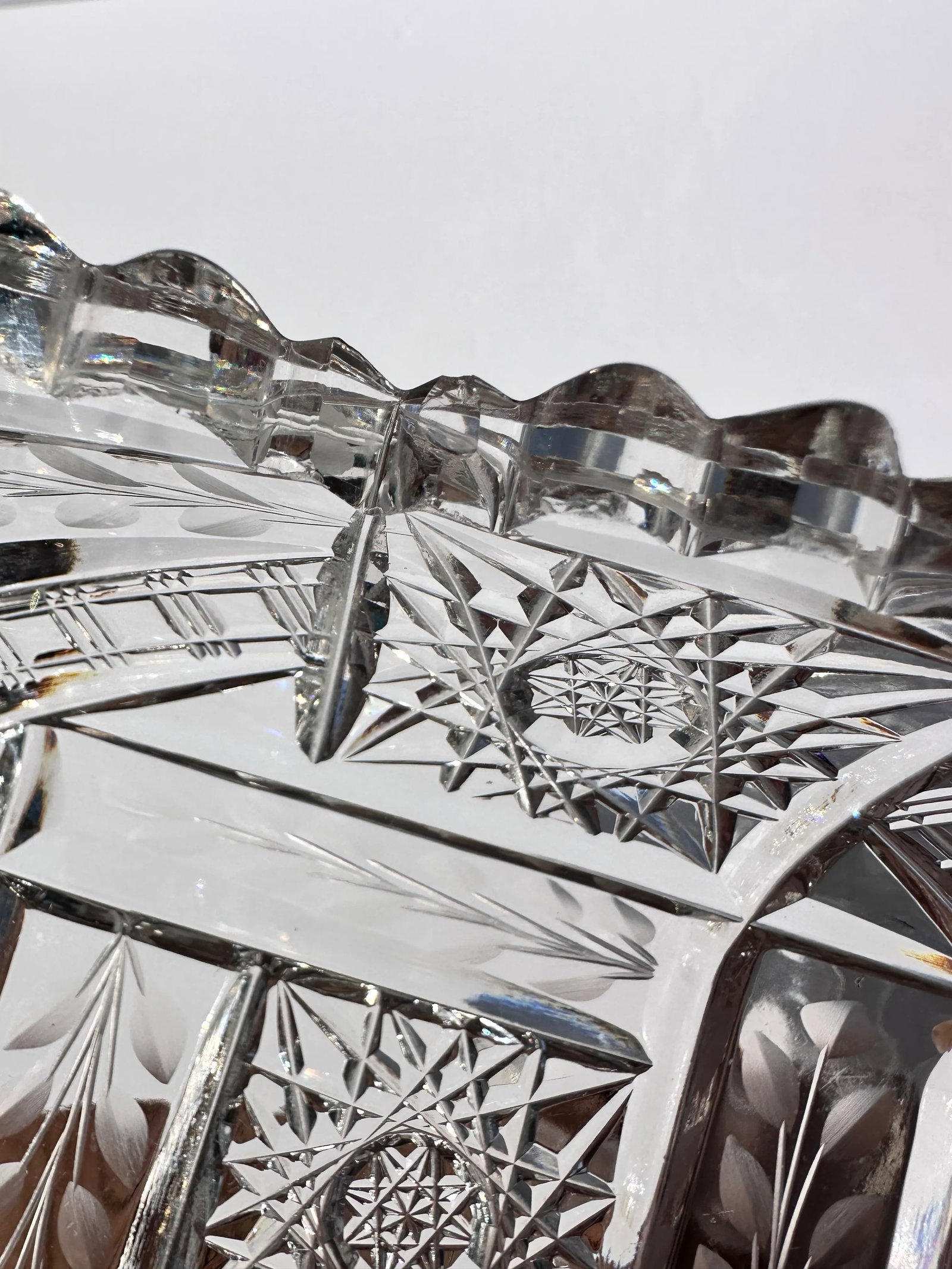 Early 20th Century American Brilliant Period Cut Crystal Celery Boat - 8