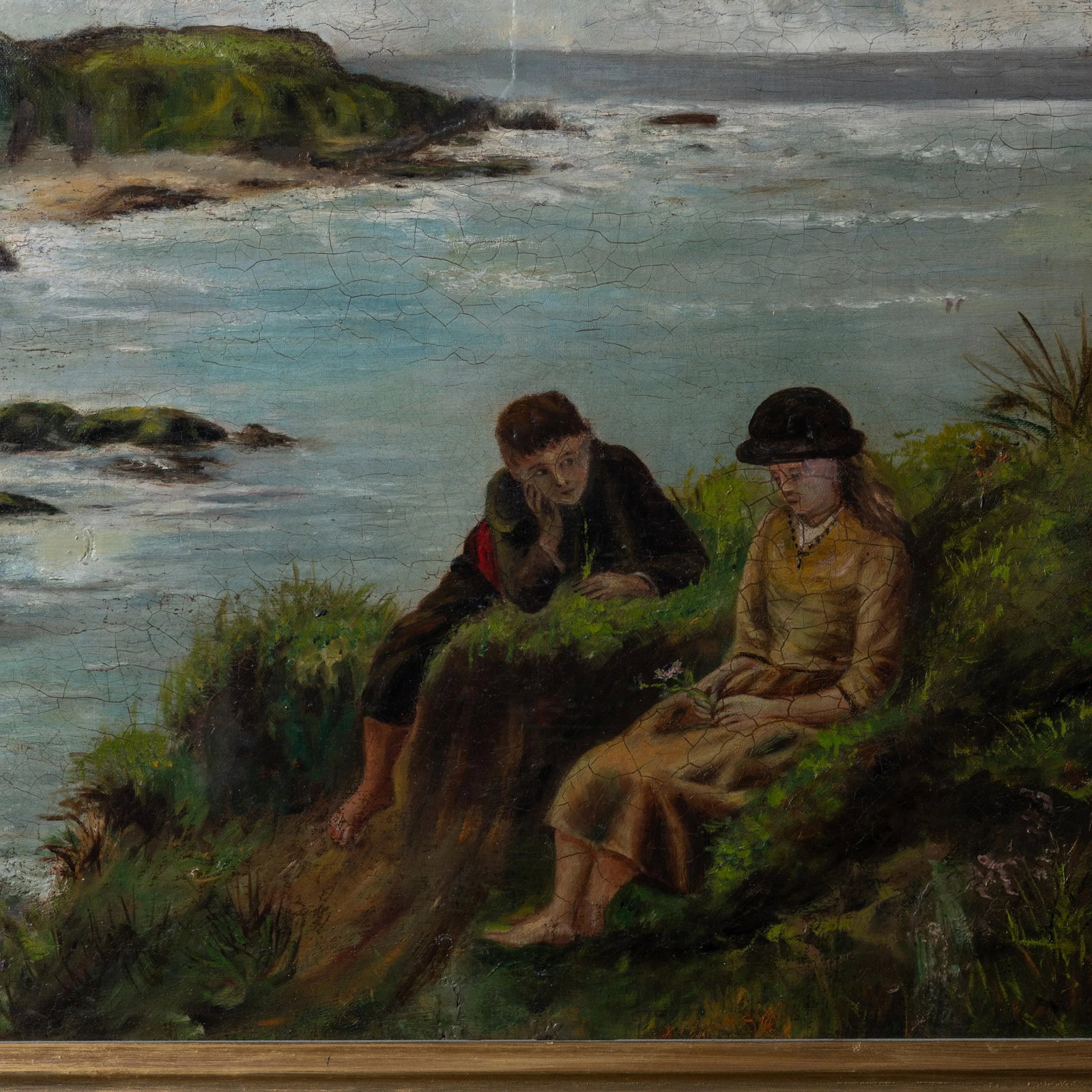 "Young Dreams" Genre Painting After James Clarke Hook - 3
