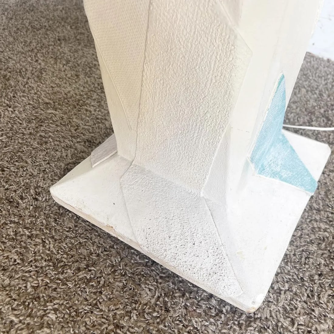 Postmodern Brutalist Green and Pink and White Floor Lamp - 9