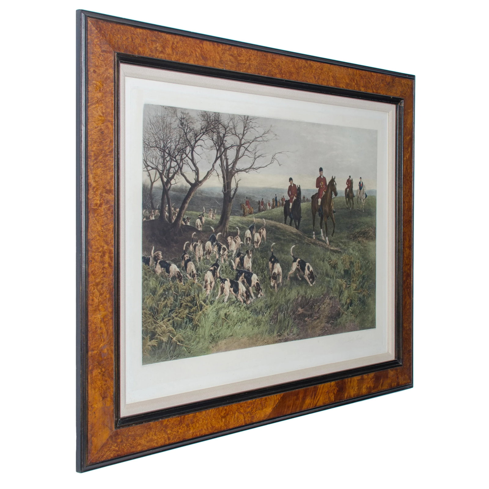 "Lost Scent" Hunt Scene Intaglio Print After Heywood Hardy - 2