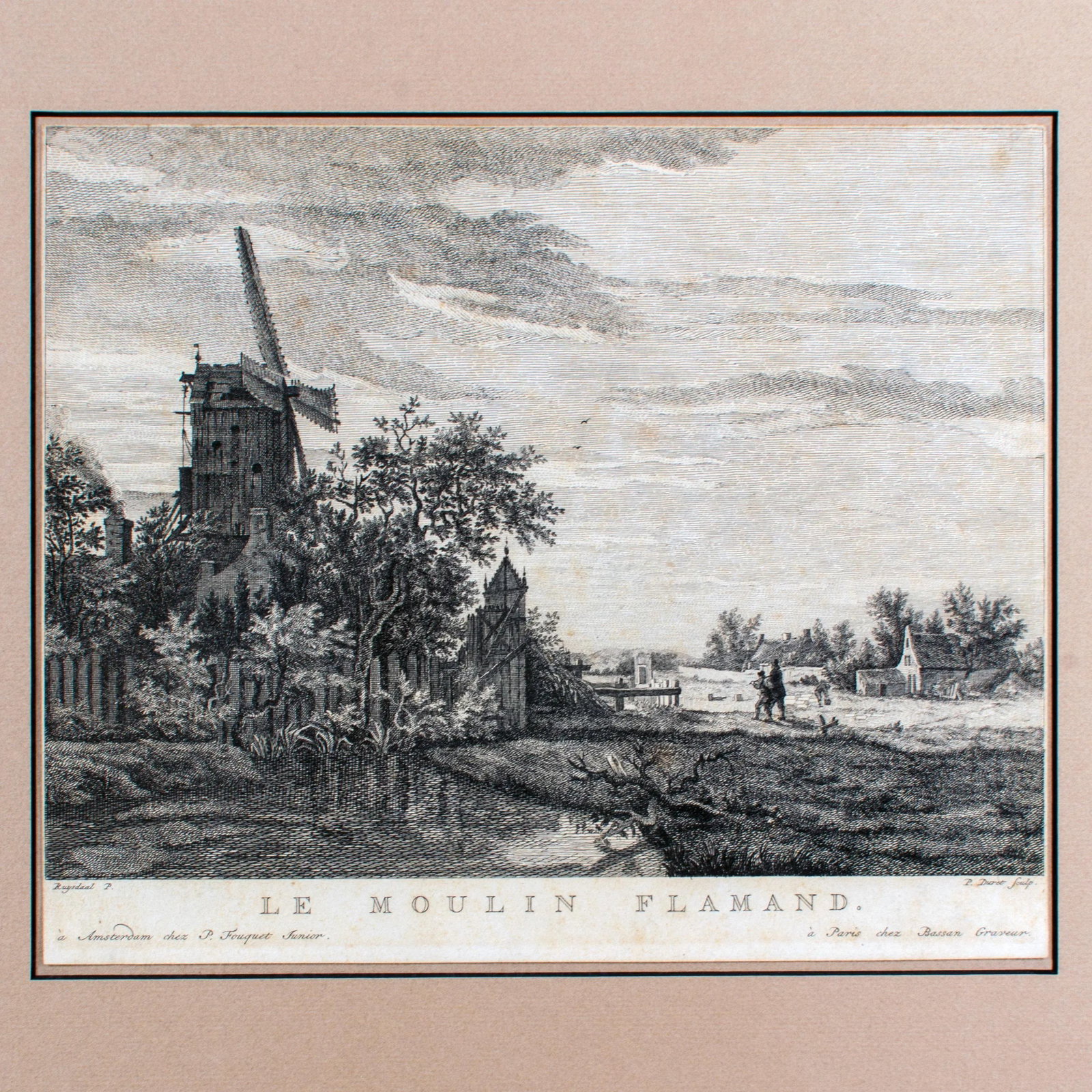Le Moulin Flamand C1762-1766, Pierre Jacques Duret After Ruisdael - 2