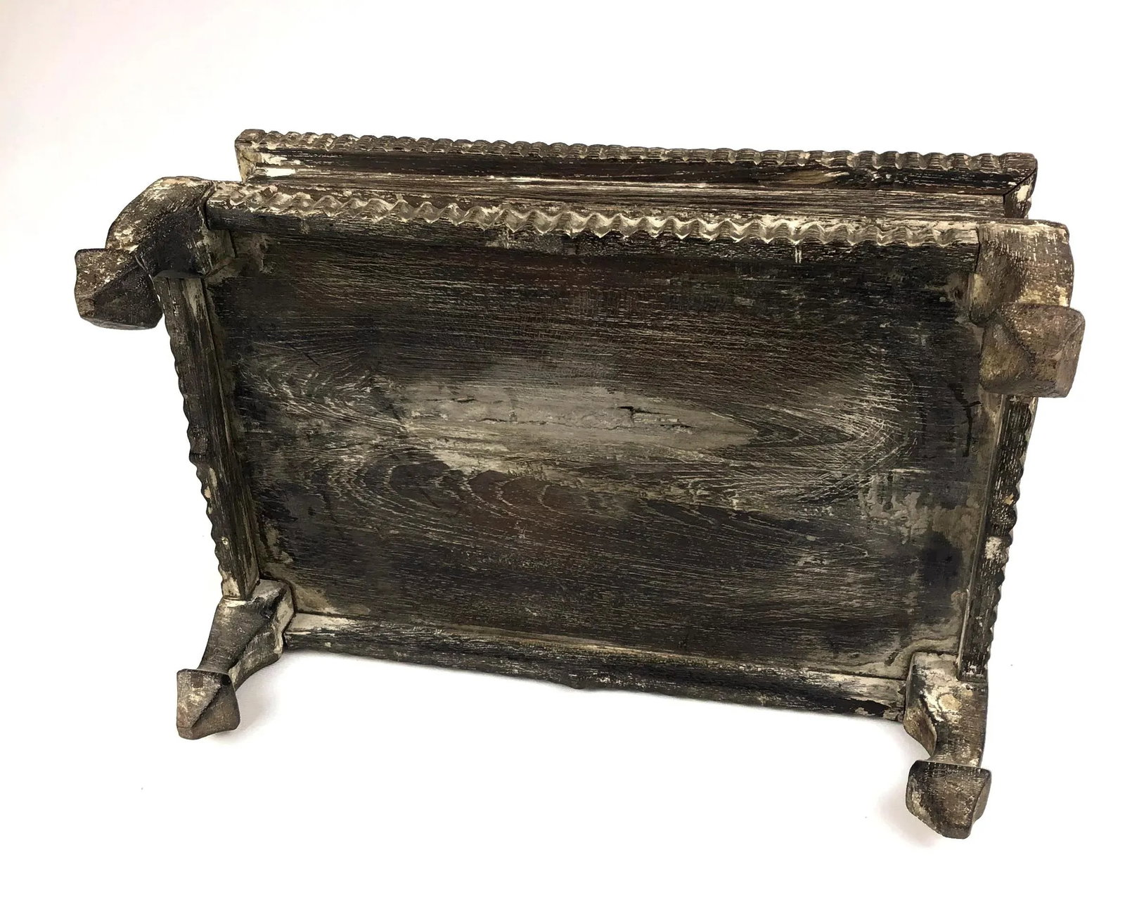 1900s Asian Hand Carved Wood Spice Box - 10