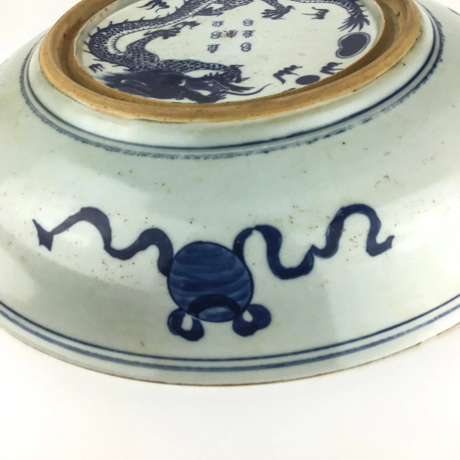 Important Large Chinese Antique Ming Cobalt Blue Underglazed Plate - 11
