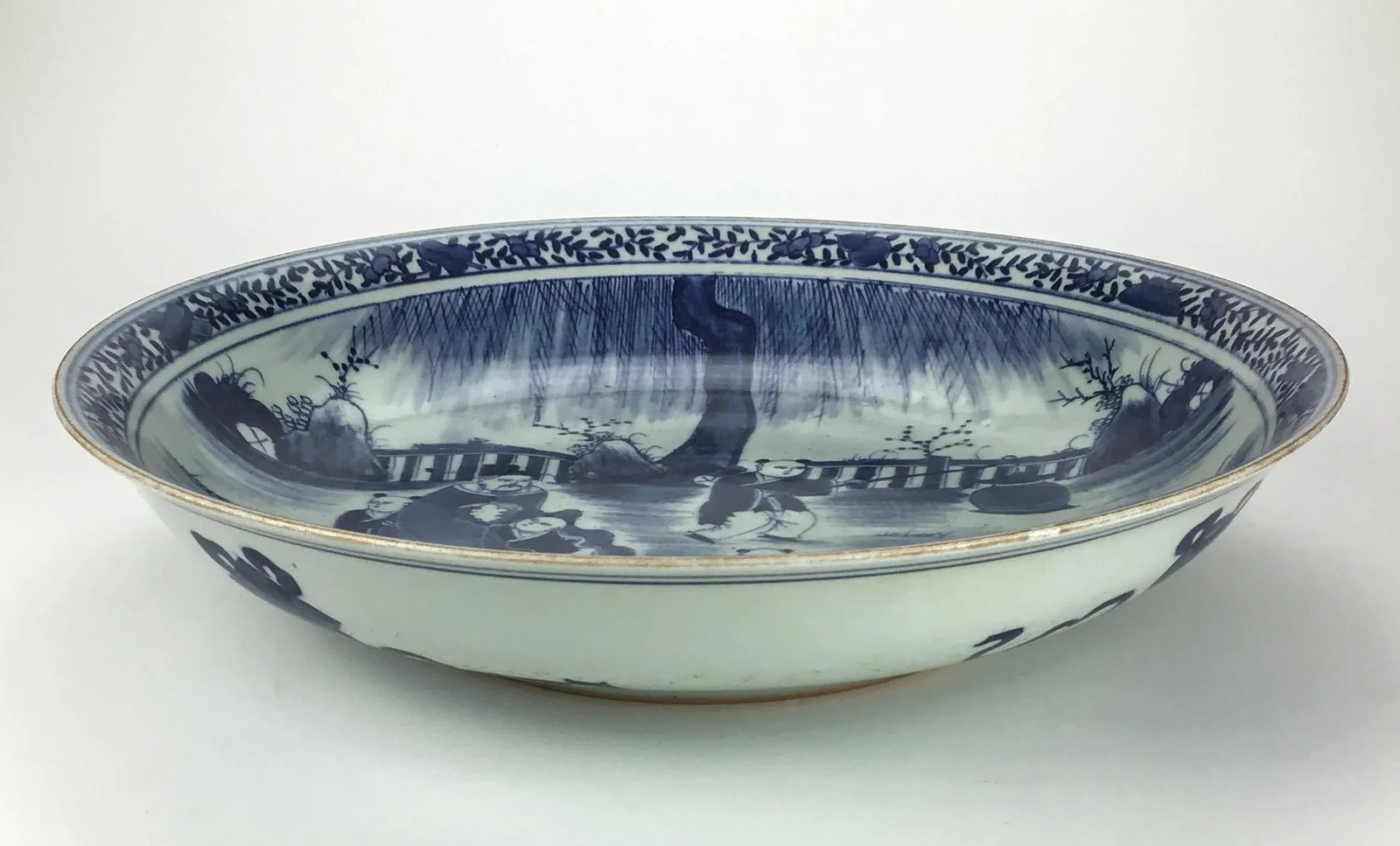 Important Large Chinese Antique Ming Cobalt Blue Underglazed Plate - 3