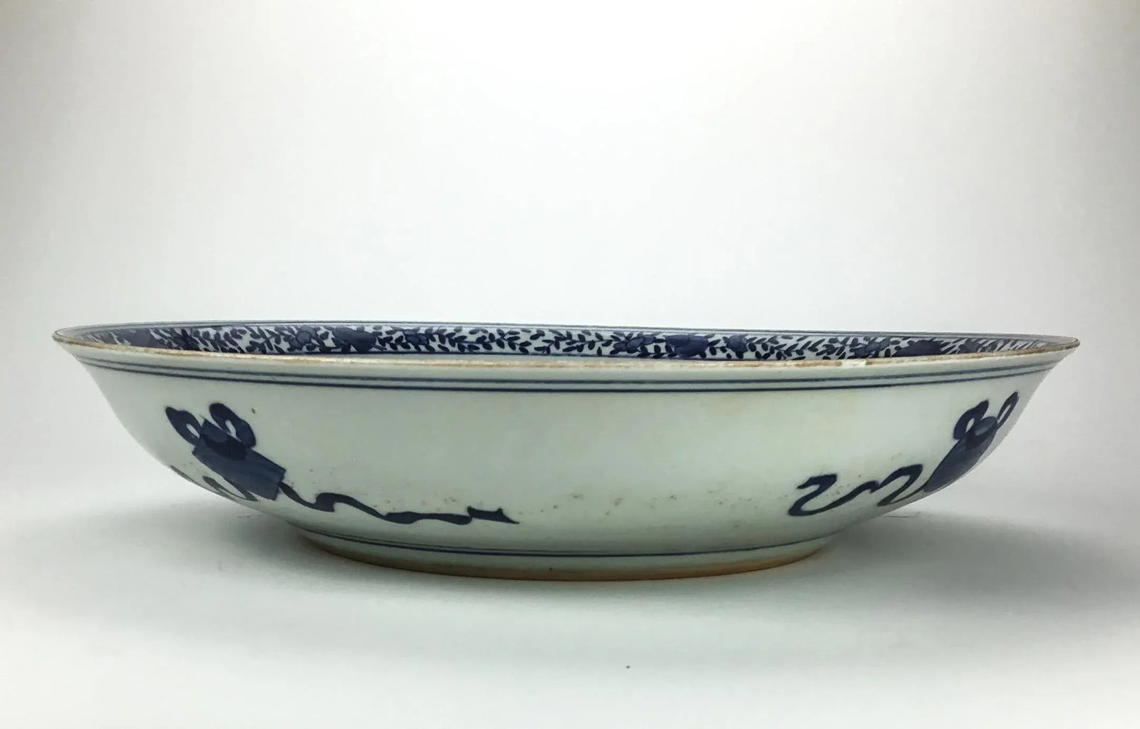 Important Large Chinese Antique Ming Cobalt Blue Underglazed Plate - 5