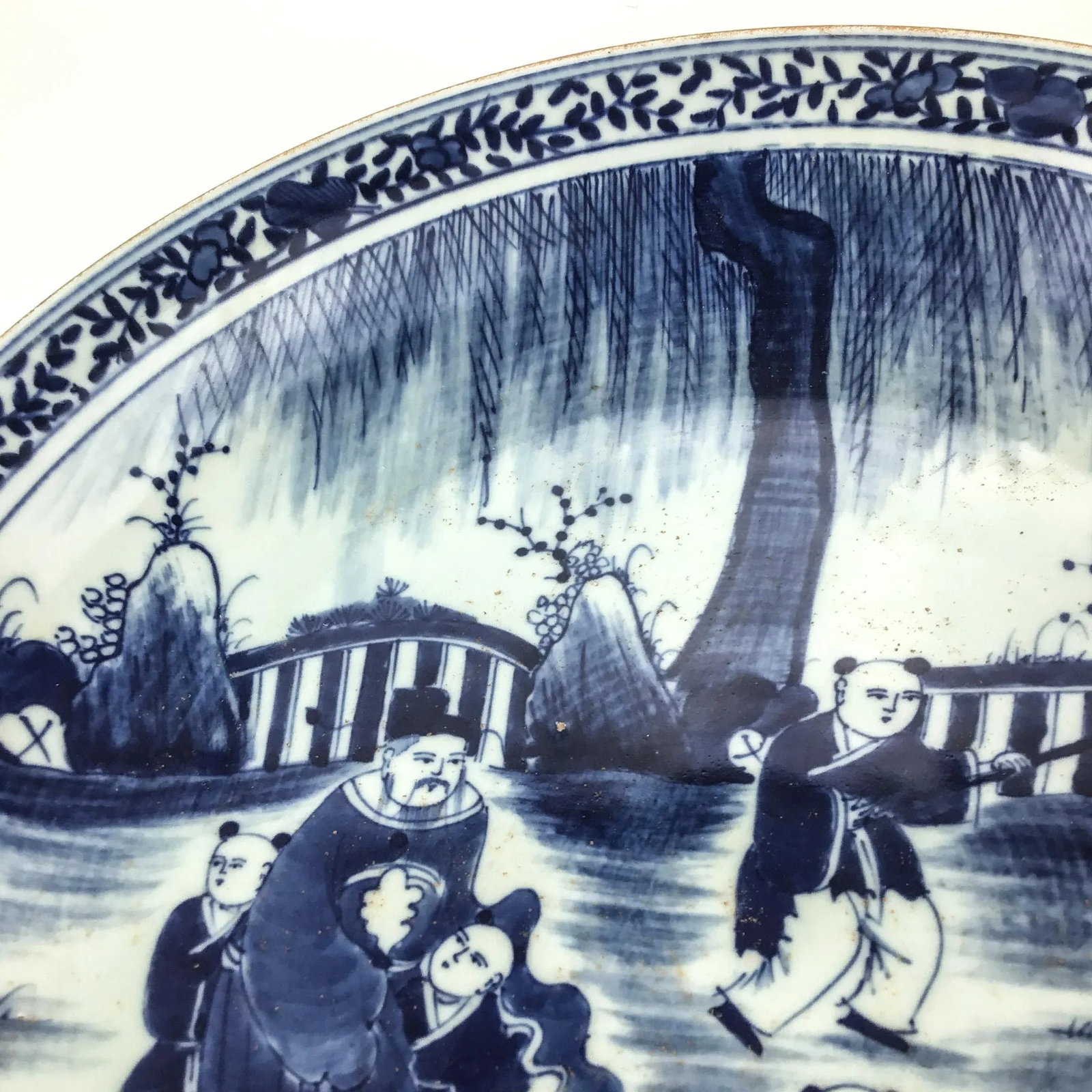 Important Large Chinese Antique Ming Cobalt Blue Underglazed Plate - 9