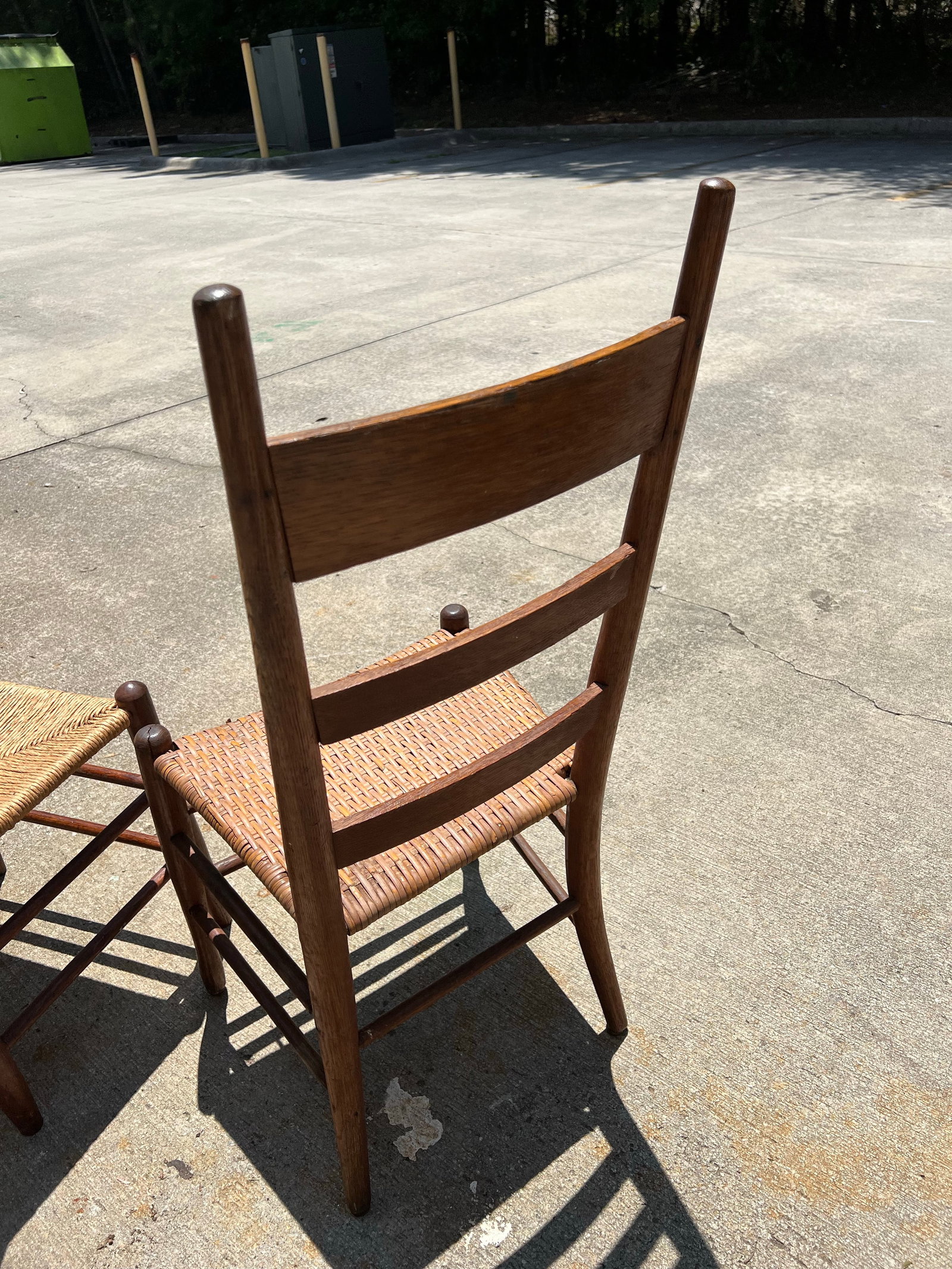 Pair of 1970s Americana Ladder Back Chairs - 3