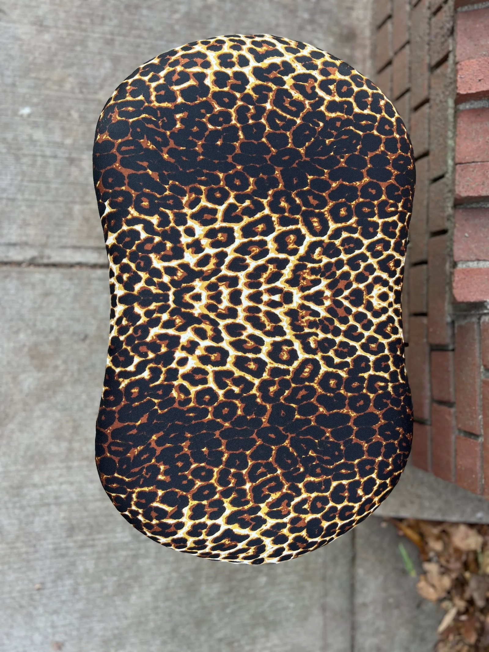 1960s Leopard Louis XV Gold Leaf Bench Stool Ottoman Real Solid Wood - 3