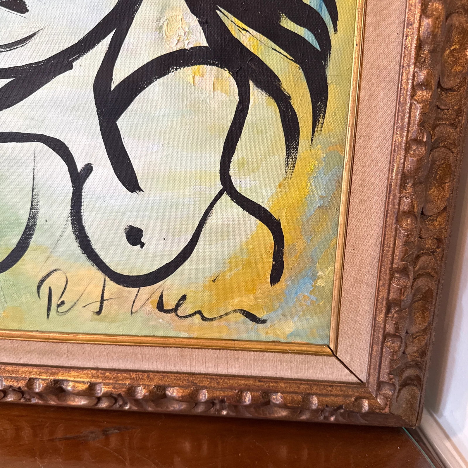 Peter Keil Mid Century Oil Painting of Abstract Figure - 5