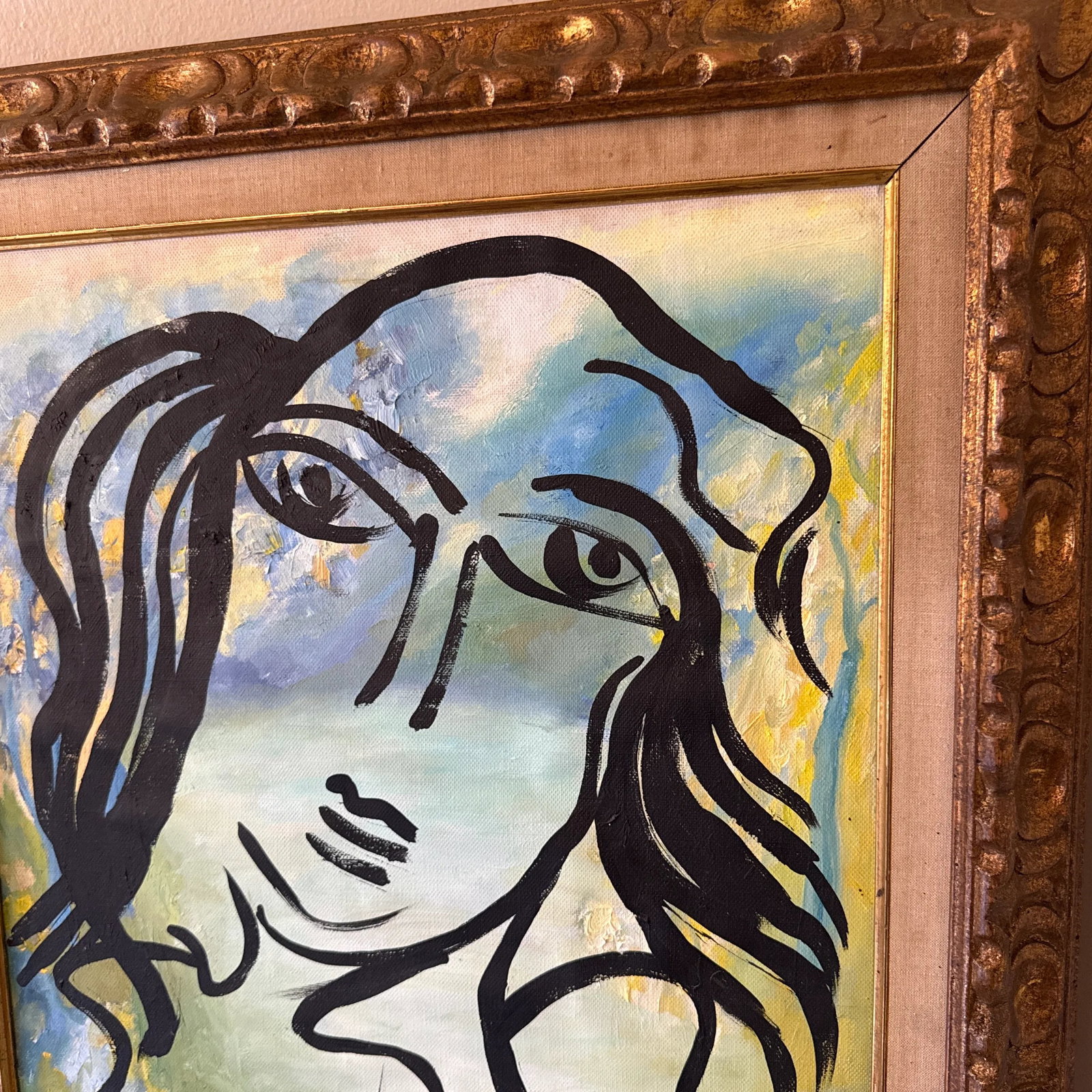 Peter Keil Mid Century Oil Painting of Abstract Figure - 6