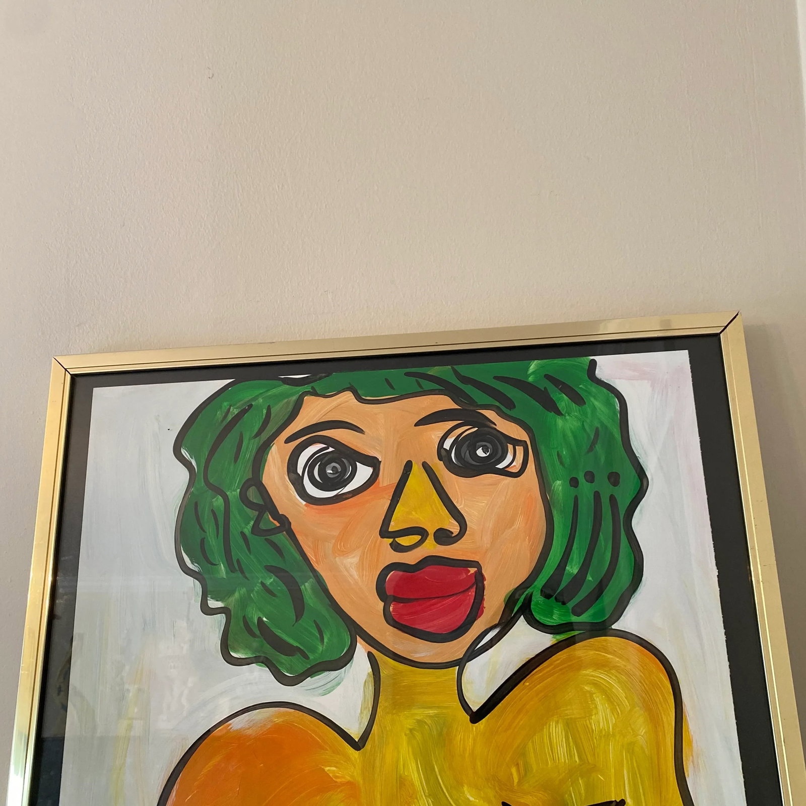1970 Peter Keil Abstract Nude Figure of a Woman Painting ~ Framed - 2