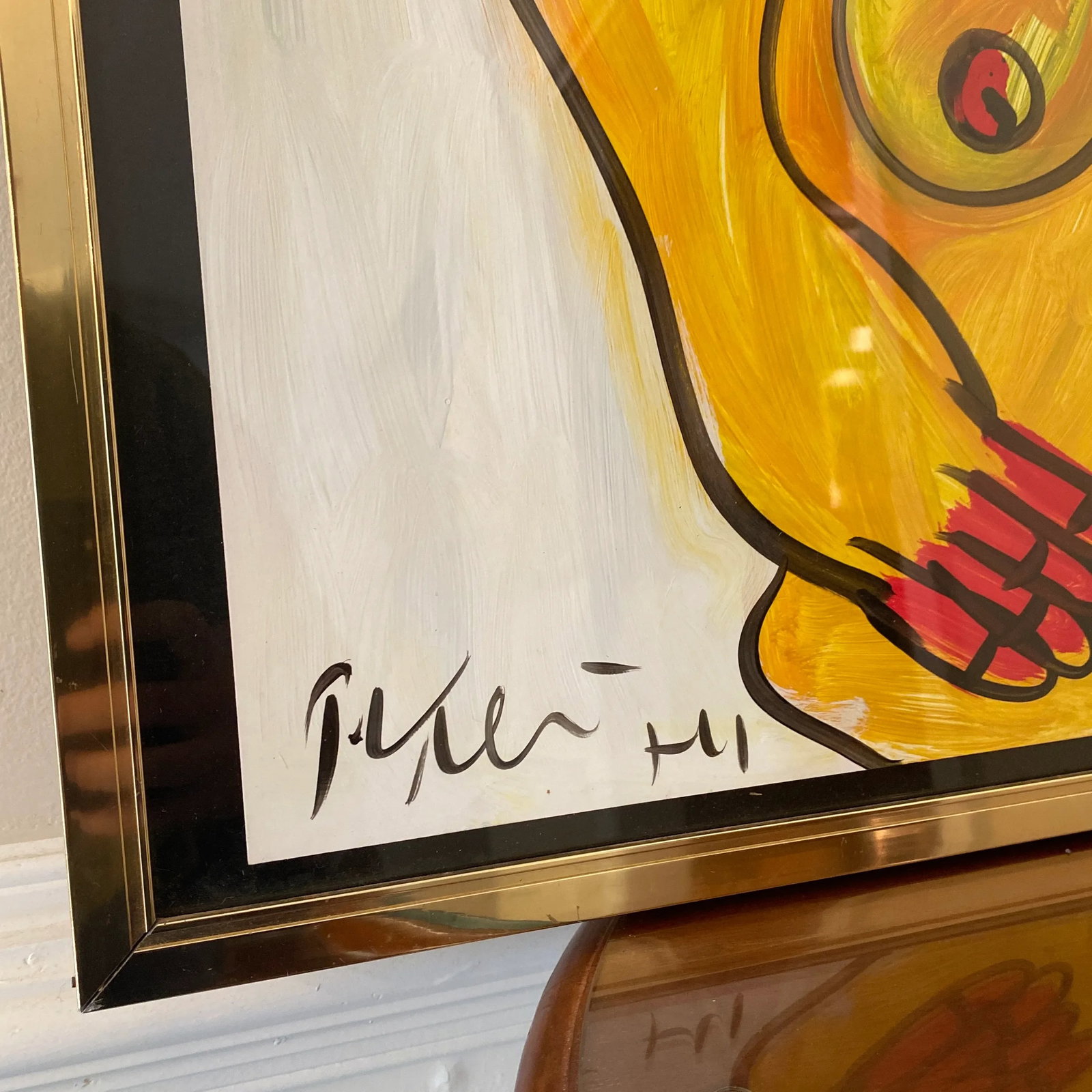 1970 Peter Keil Abstract Nude Figure of a Woman Painting ~ Framed - 6