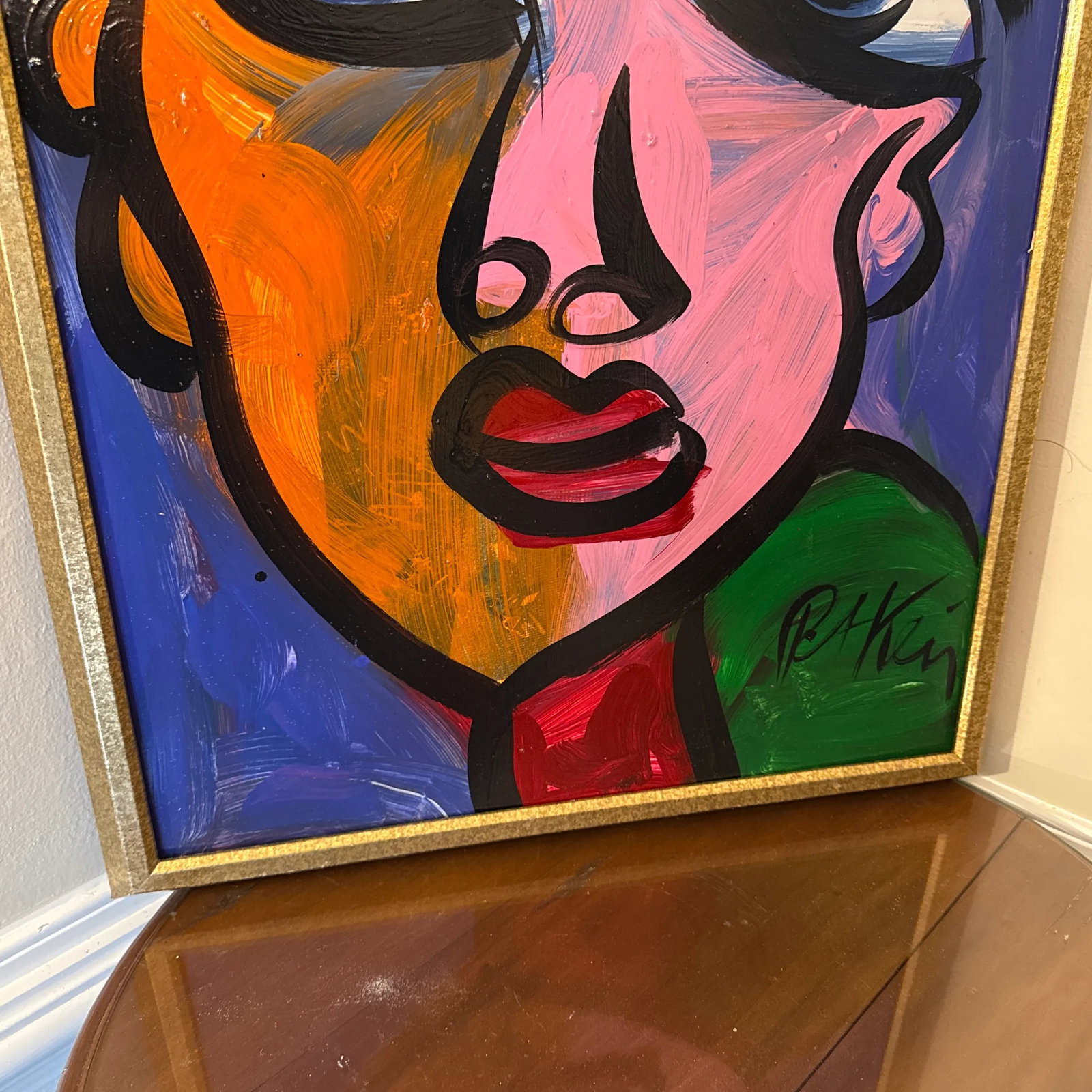 1970s Vintage Abstract Portraiture, Painting by Peter Robert Keil, Framed - 4