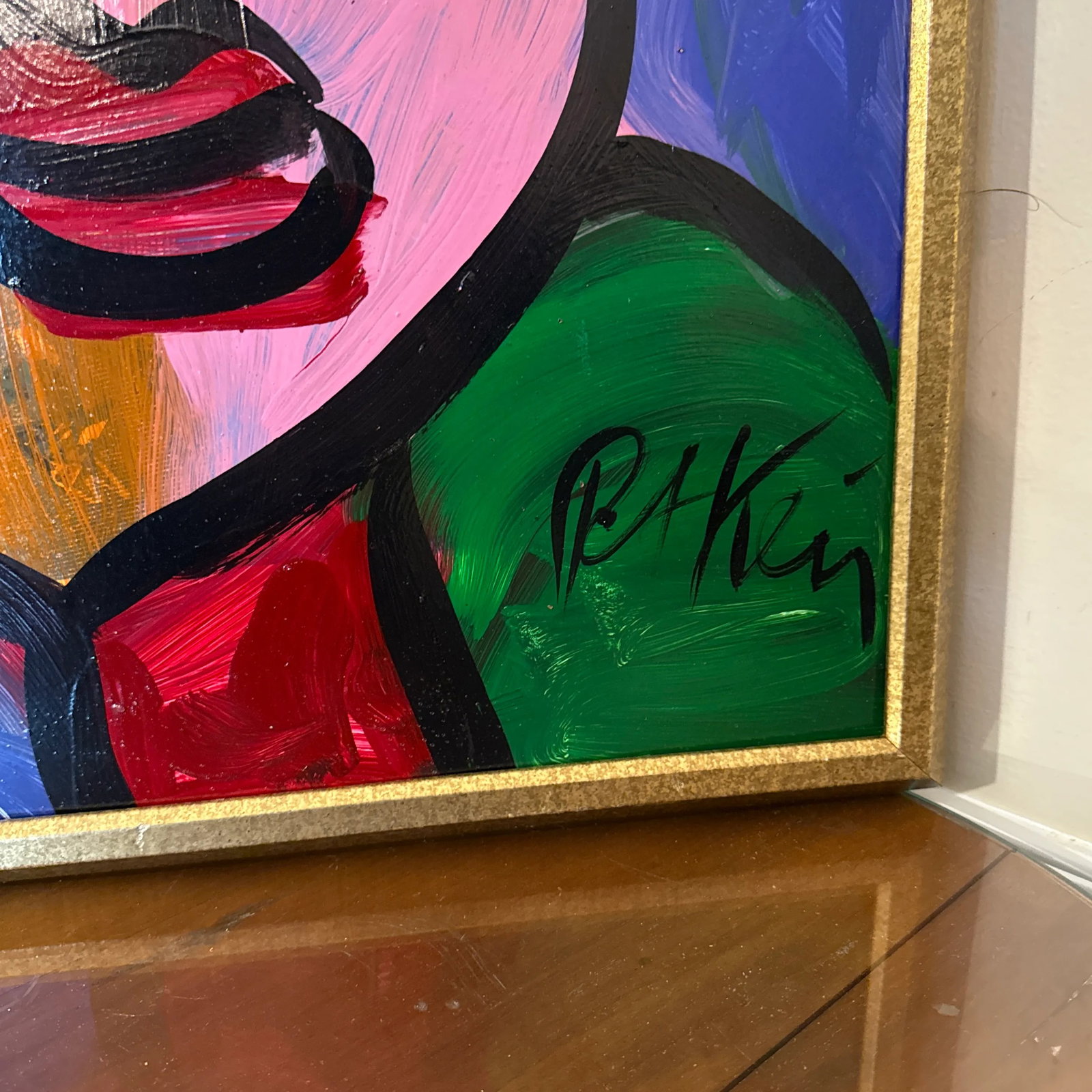 1970s Vintage Abstract Portraiture, Painting by Peter Robert Keil, Framed - 5