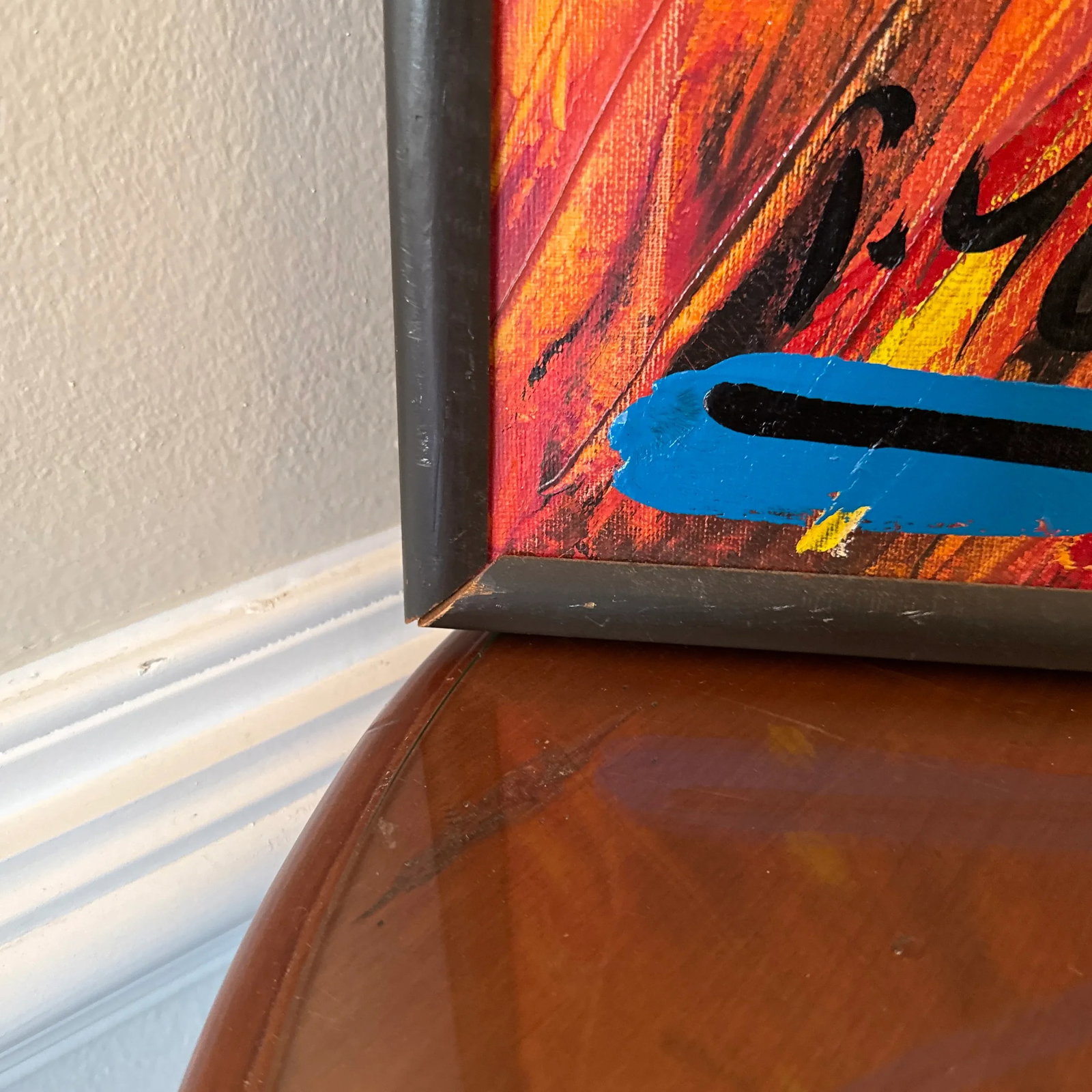 1970s Vintage Abstract Portraiture, Painting by Peter Robert Keil, Framed - 10