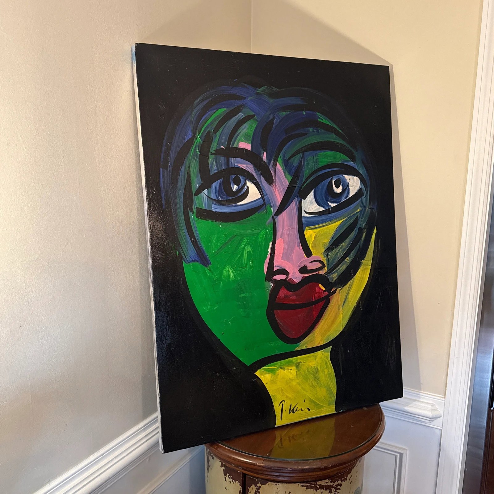 1970s Big Abstract Portrait by Peter Keil - 6
