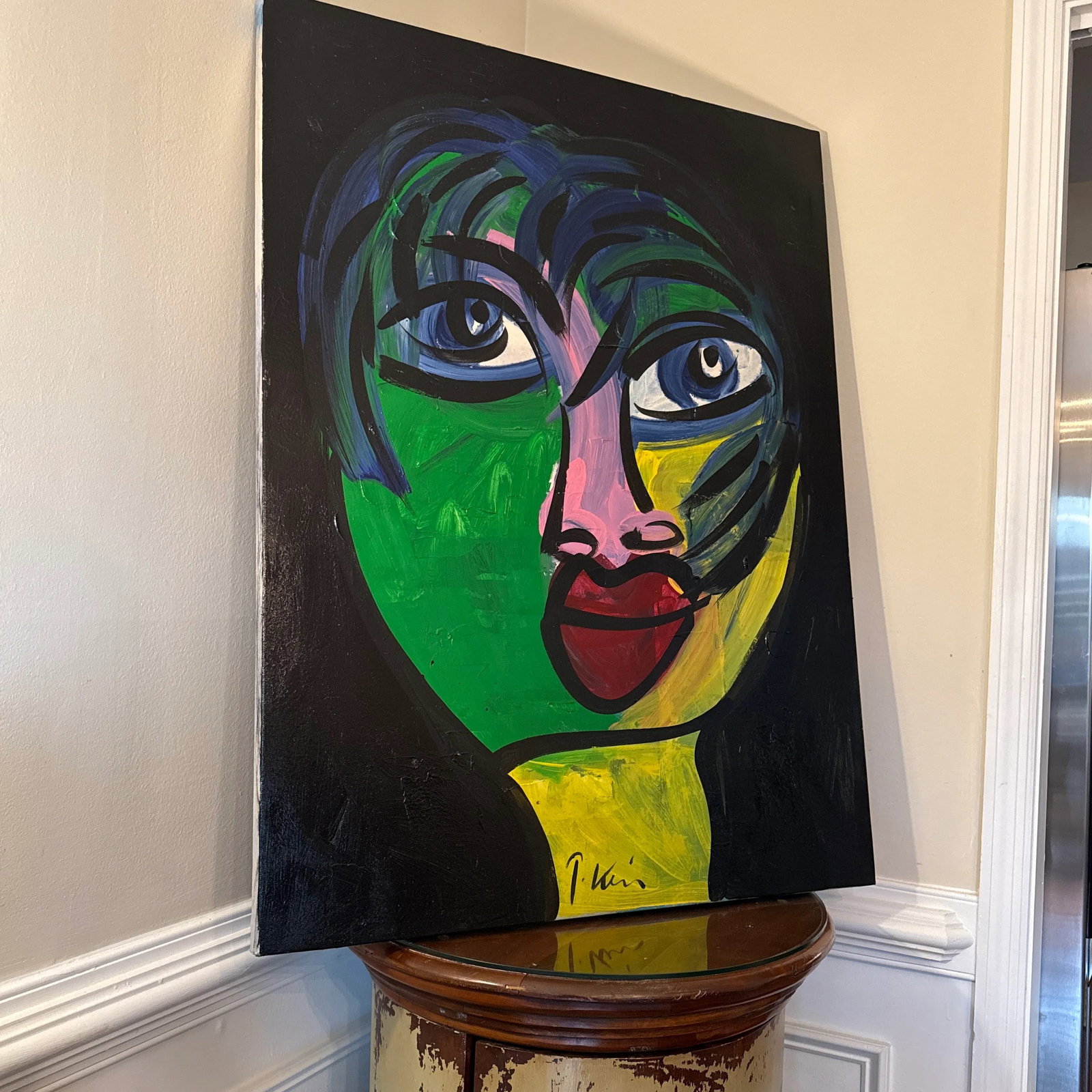 1970s Big Abstract Portrait by Peter Keil - 7