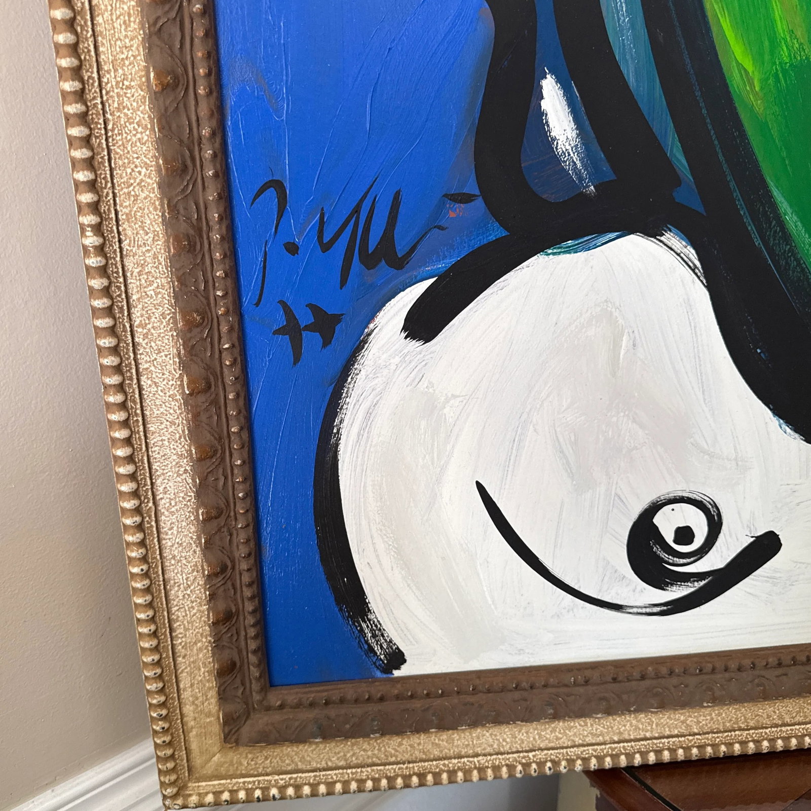 1970s Vintage Abstract Portraiture, Painting by Peter Robert Keil, Framed - 4