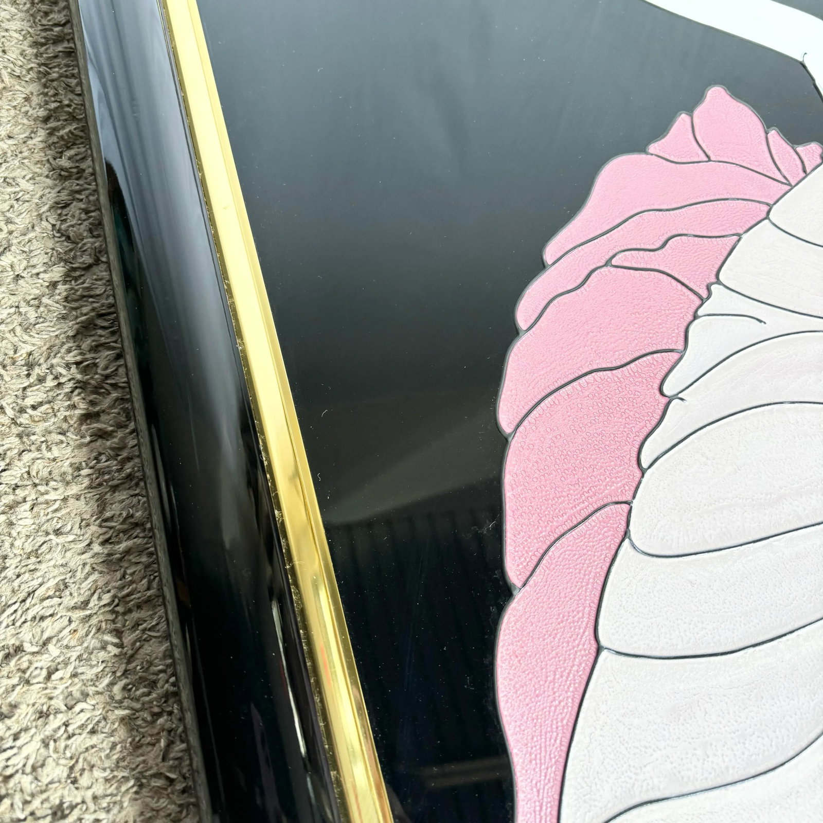 Art Deco Painting on Acrylic of Woman in Pink Dress by Fara Zareey - 5