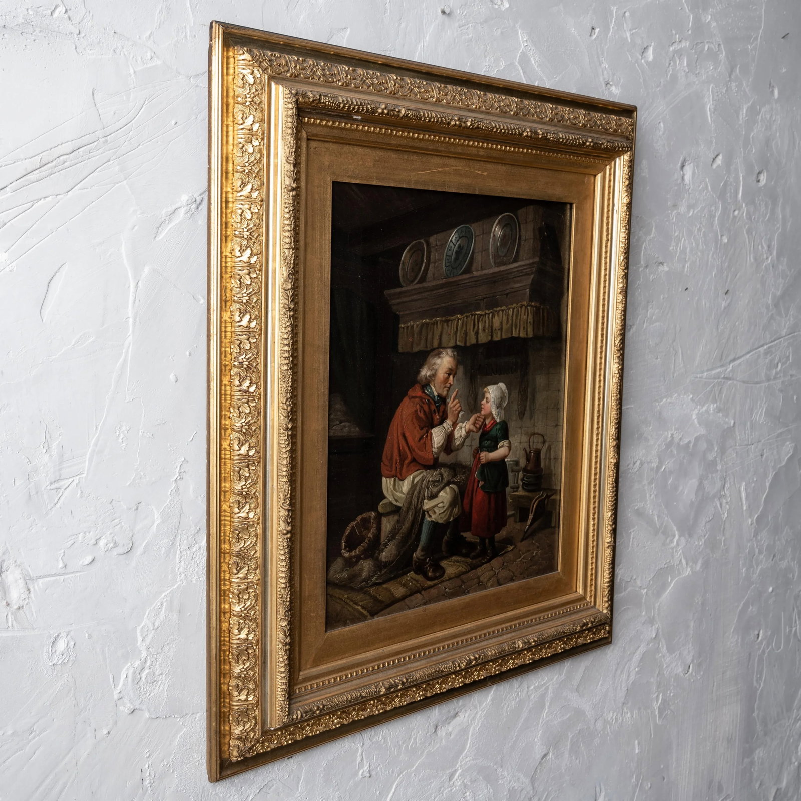 German Genre Painting Doctor's Visit, 19th Century - 3