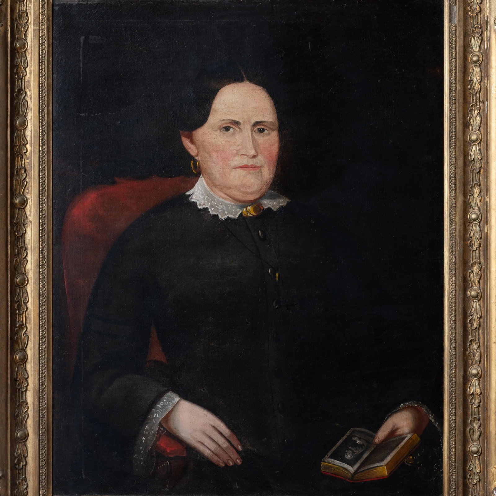 American School Portrait of a Lady, c.1840 - 3