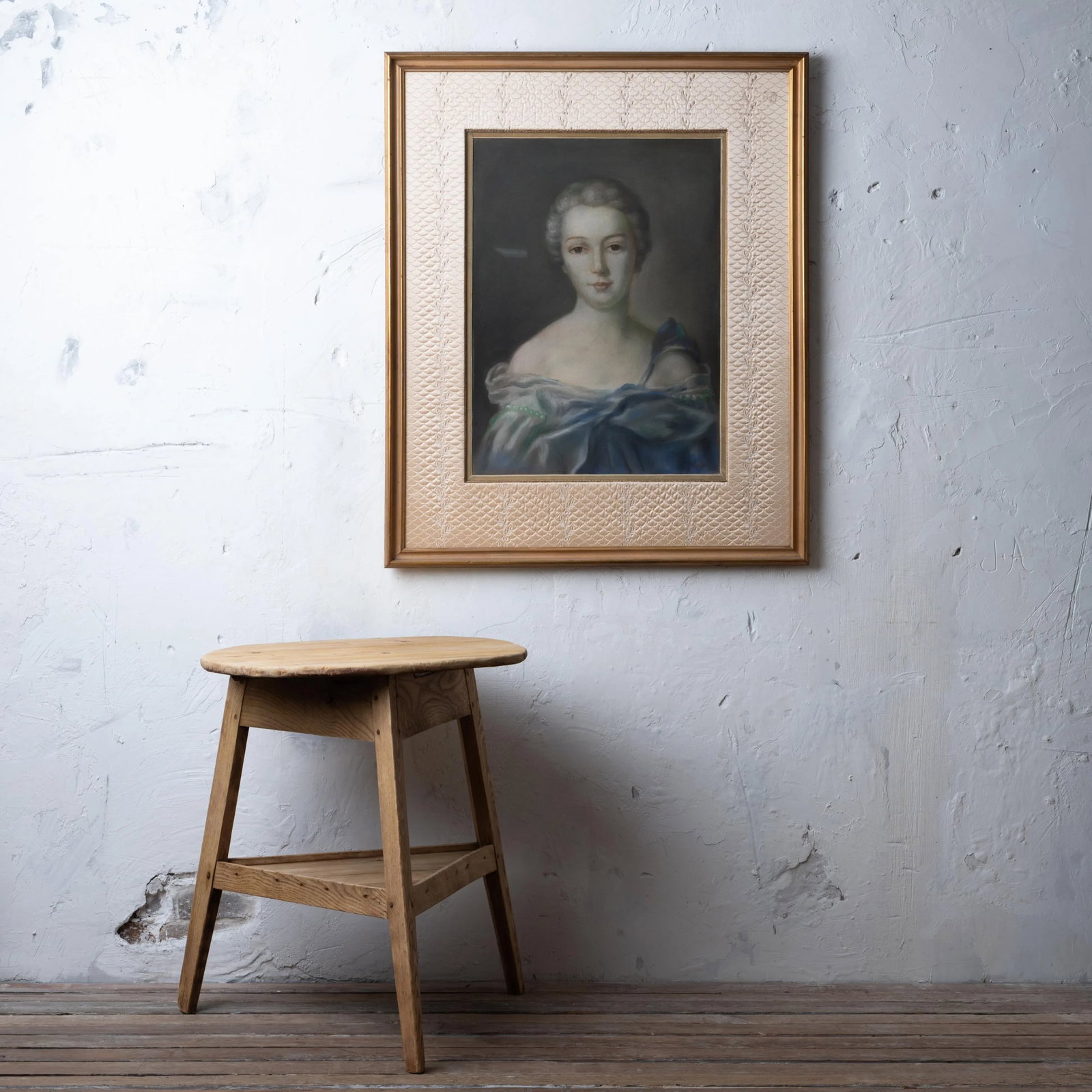 Madame De Pompadour Pastel Porait After Jean-Marc Nattier, 19th Century - 2
