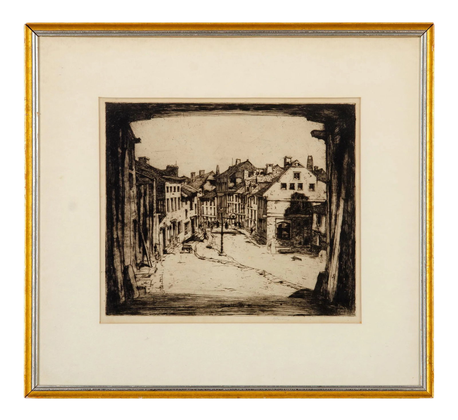 Sir David Young Cameron "Old La Roche" Etching, Belgium, 1907 (1 of 6)