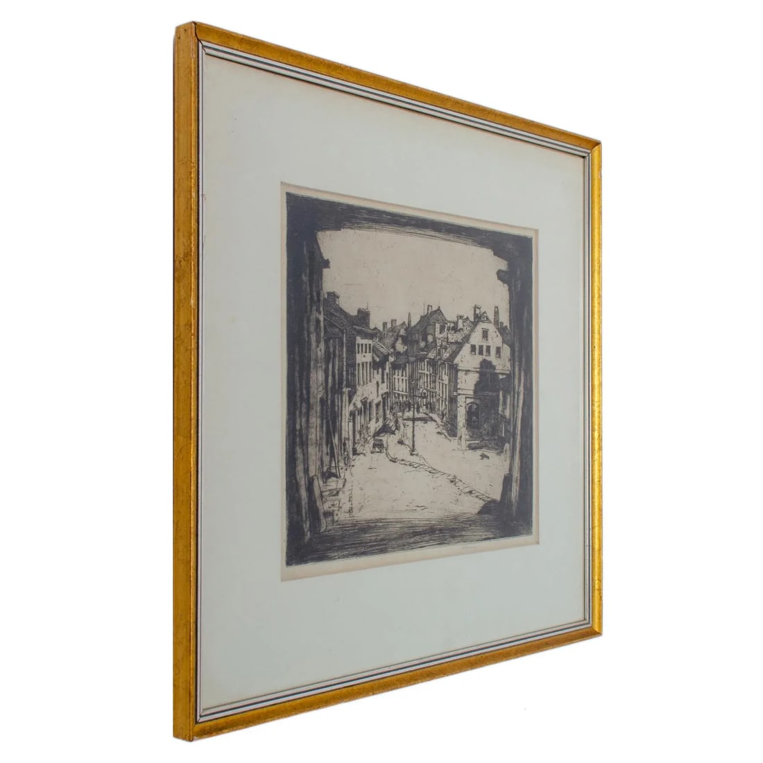 Sir David Young Cameron "Old La Roche" Etching, Belgium, 1907 - 3