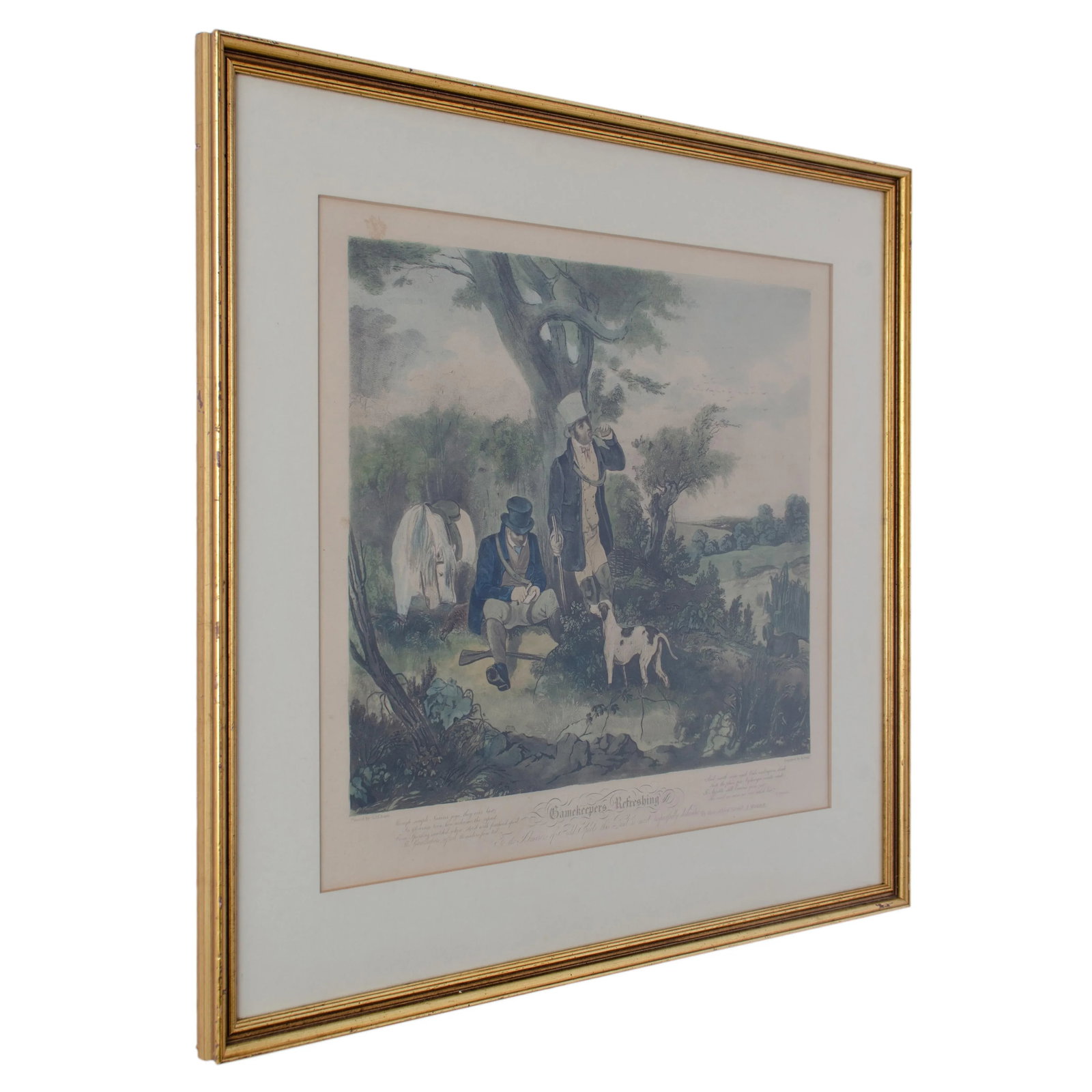 Gamekeepers Refreshing, Engraving by H. Pyall, After s.j.e. Jones, C.1829 - 3
