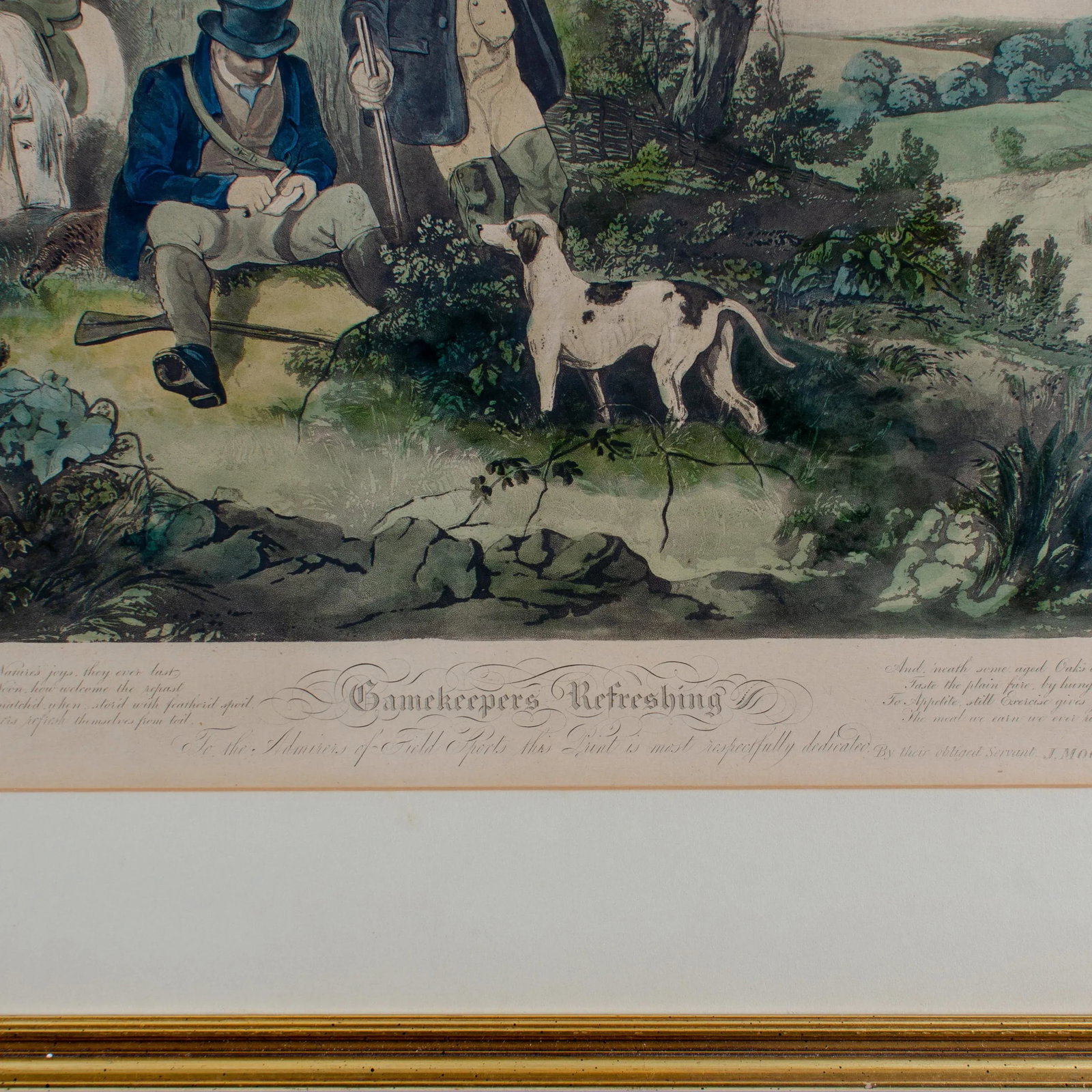Gamekeepers Refreshing, Engraving by H. Pyall, After s.j.e. Jones, C.1829 - 4