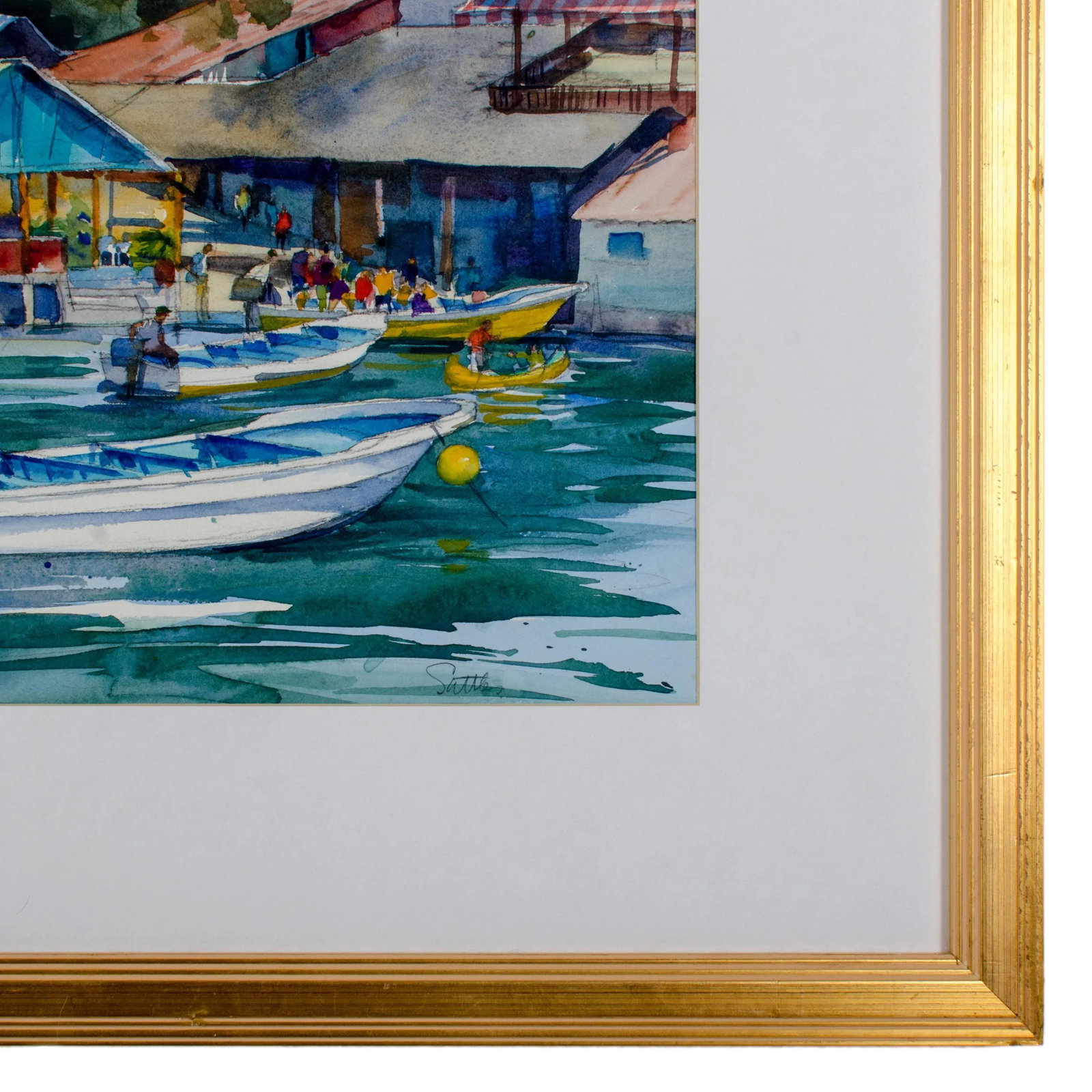 Bill Suttles "Boat to Chicoasen" Coastal Chiapas, Mexico Watercolor - 4