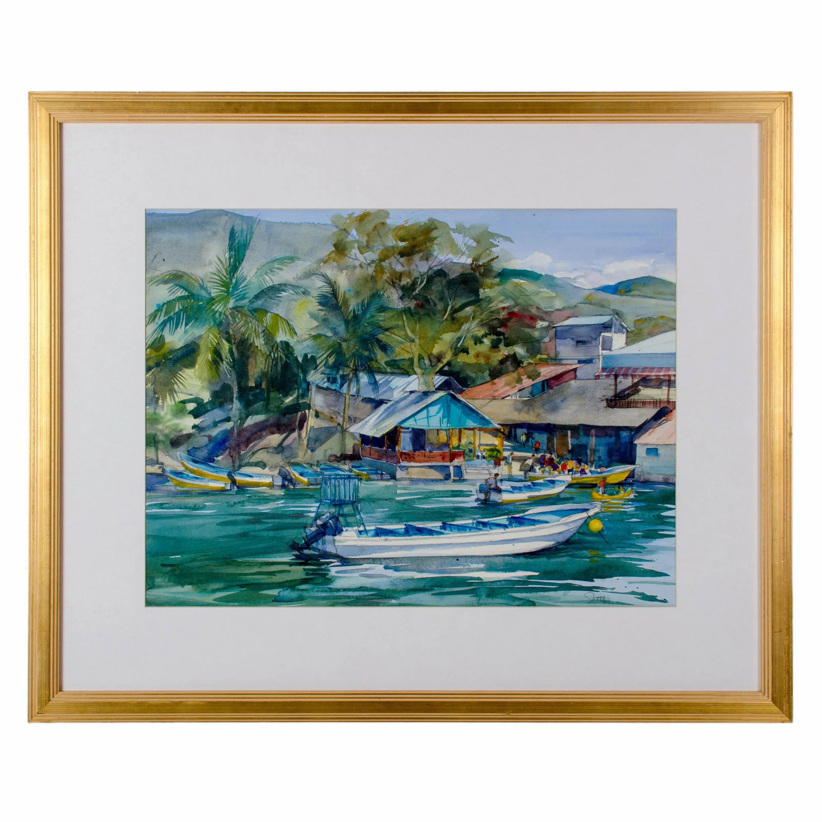 Bill Suttles "Boat to Chicoasen" Coastal Chiapas, Mexico Watercolor - 5