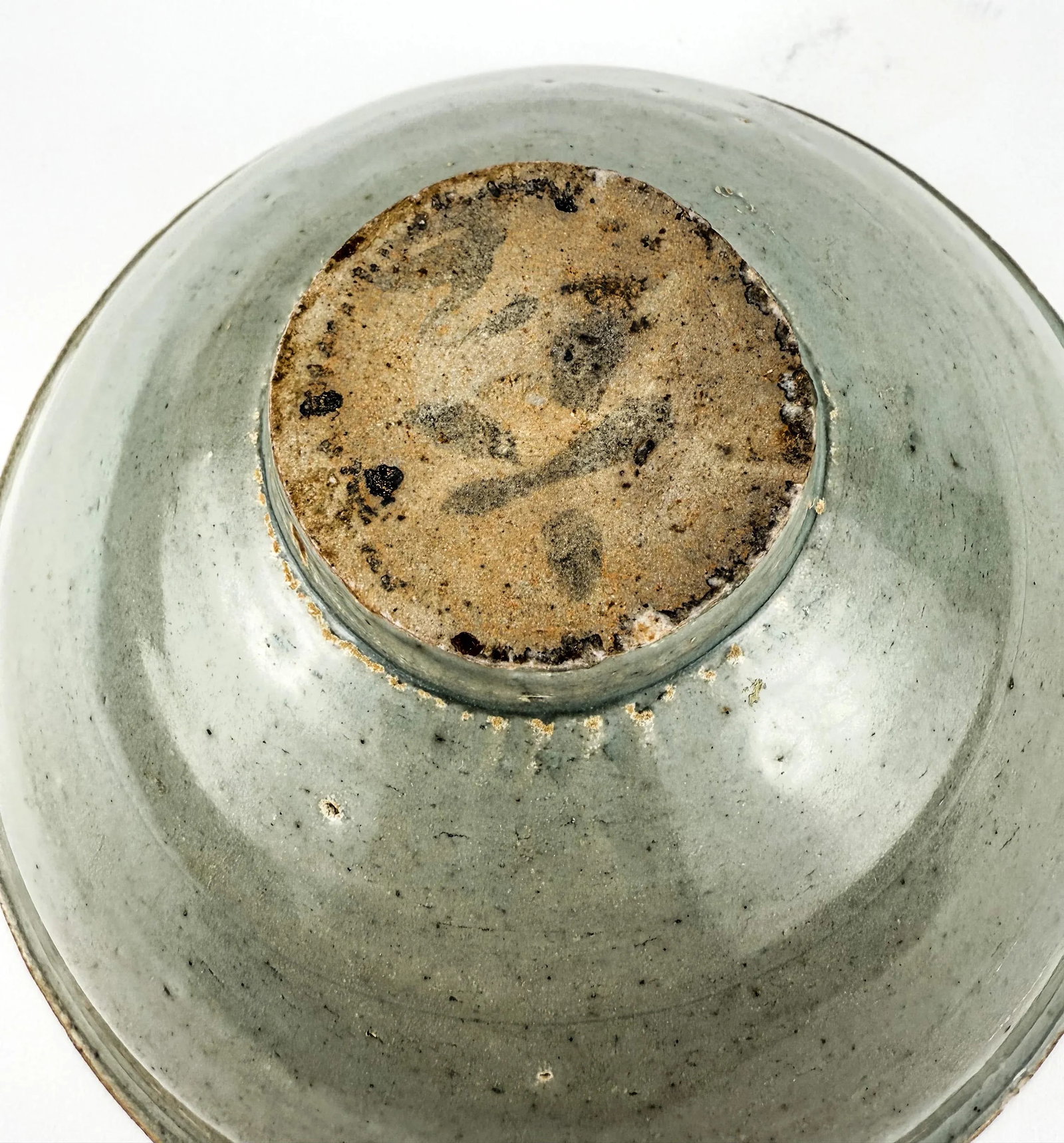 Antique Chinese Sung Bowl Celedon Glaze - 12