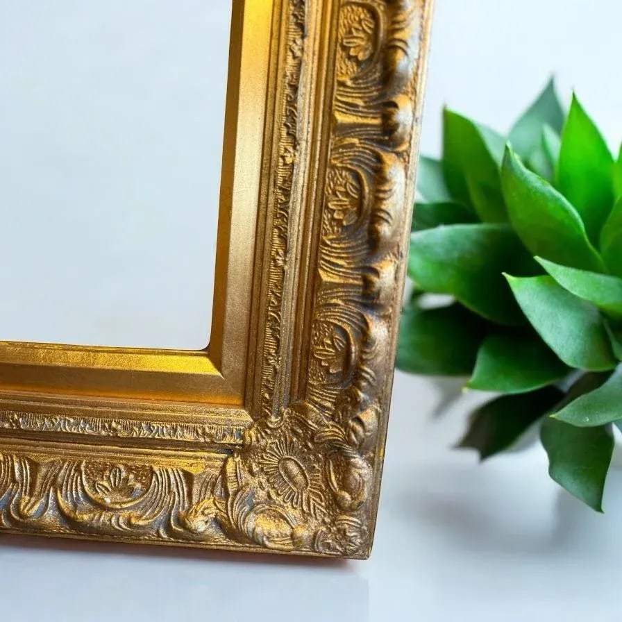 Late 20th Century Ornate Gold Framed Mirror Gilt Wood and Gesso - 2