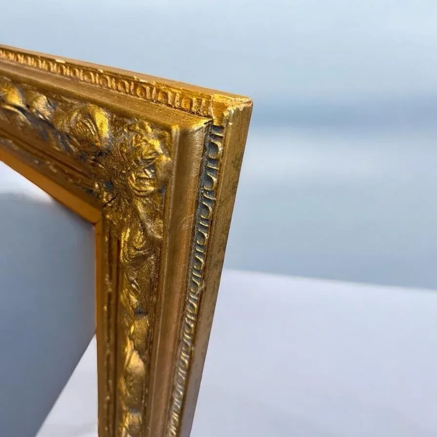 Late 20th Century Ornate Gold Framed Mirror Gilt Wood and Gesso - 5