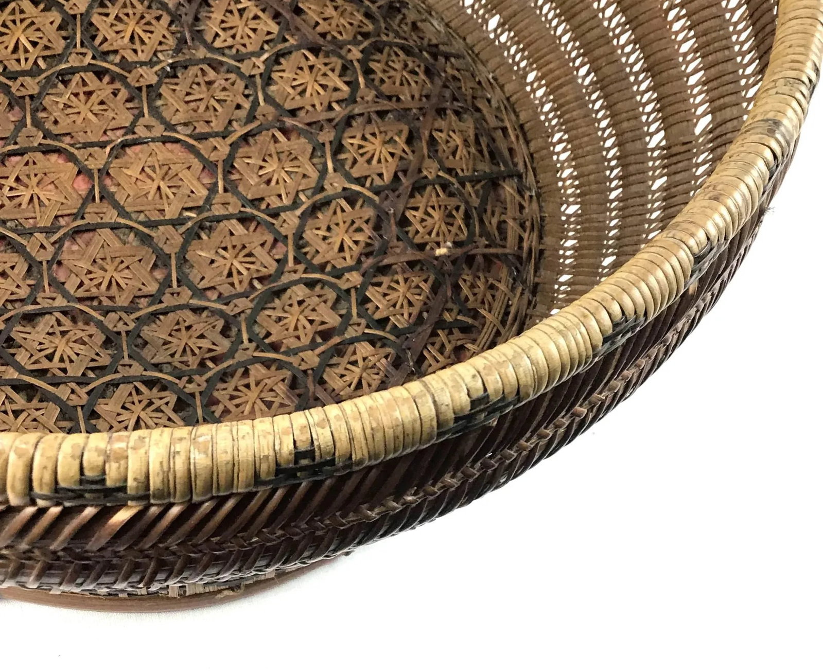 Antique Chinese Large Straw Basket - 11