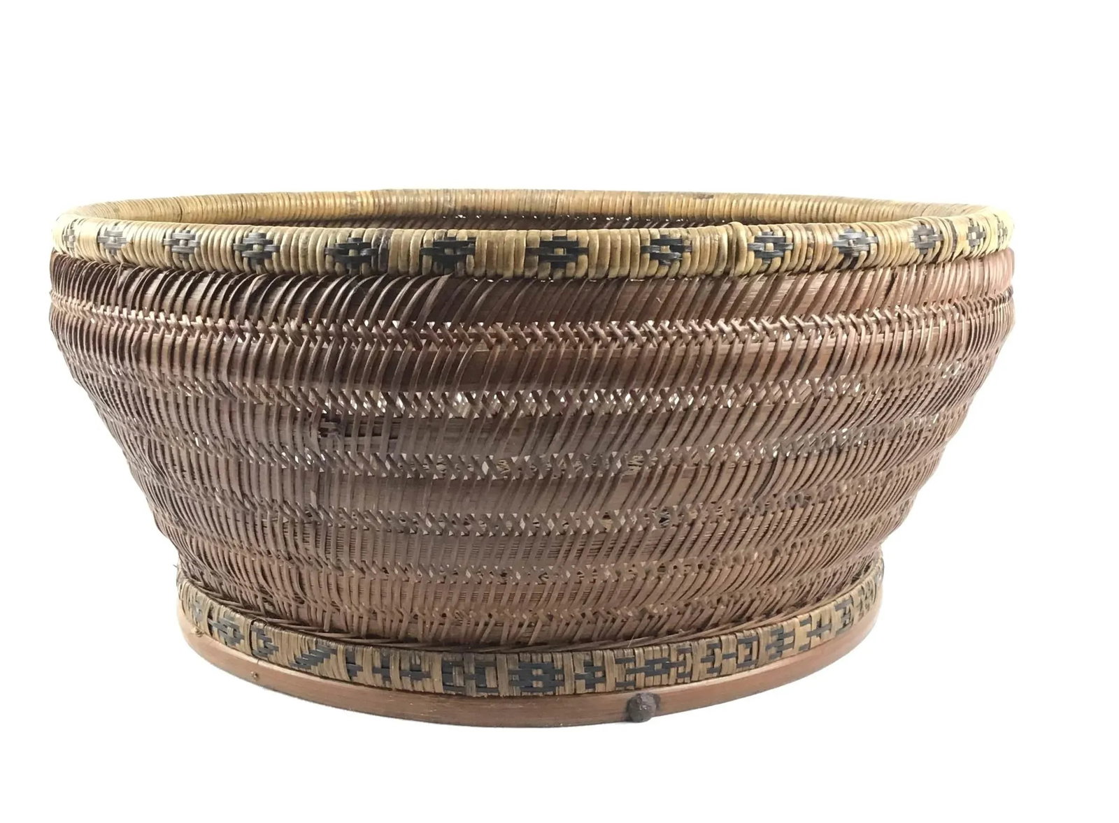 Antique Chinese Large Straw Basket - 3