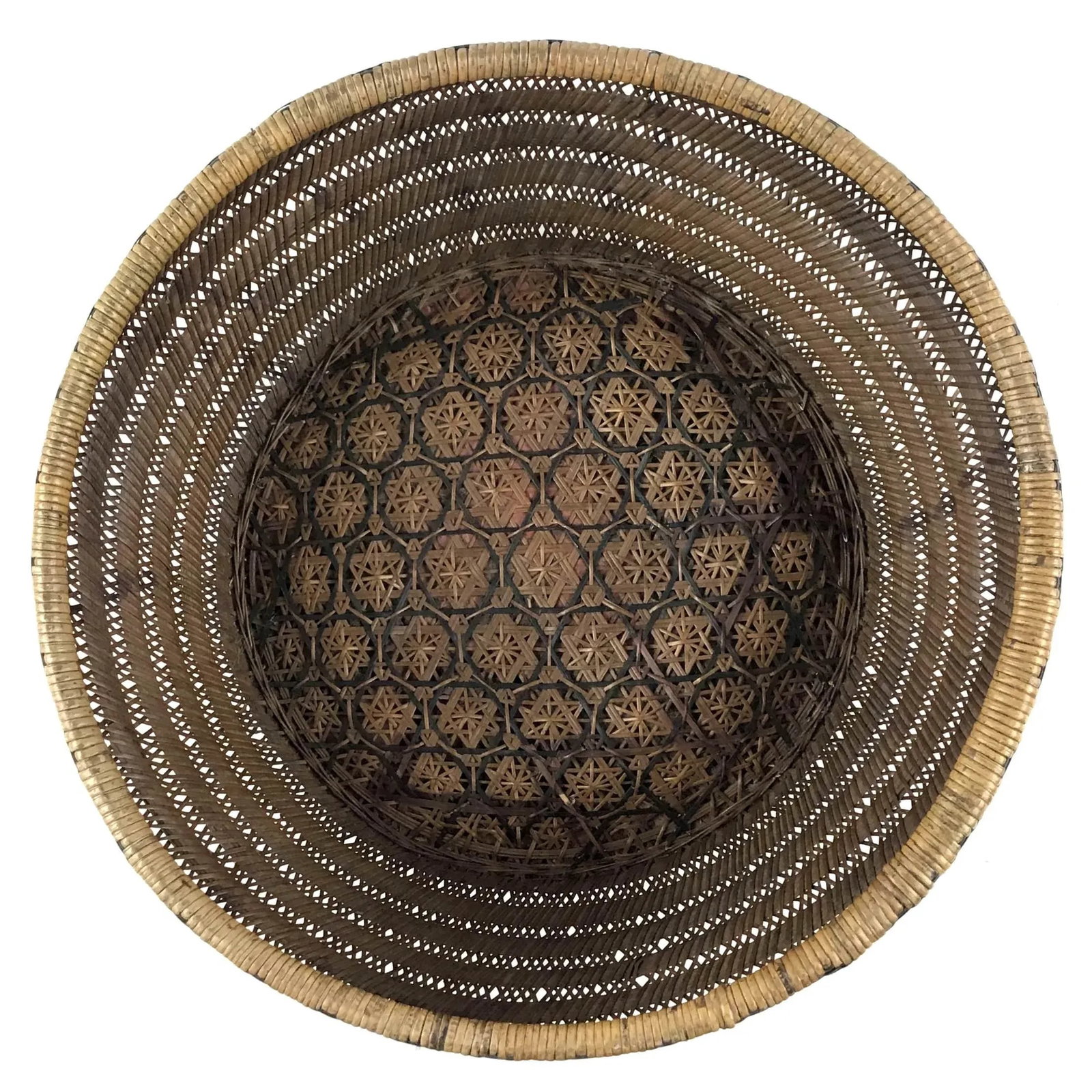Antique Chinese Large Straw Basket - 4