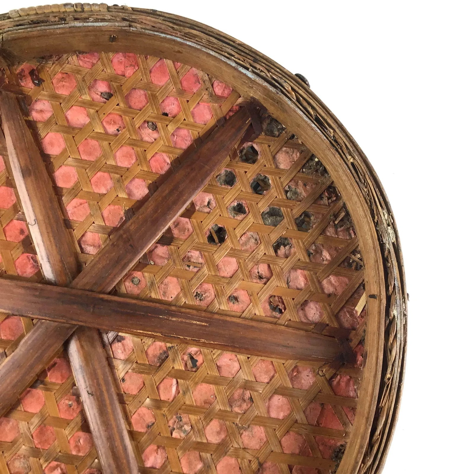 Antique Chinese Large Straw Basket - 7